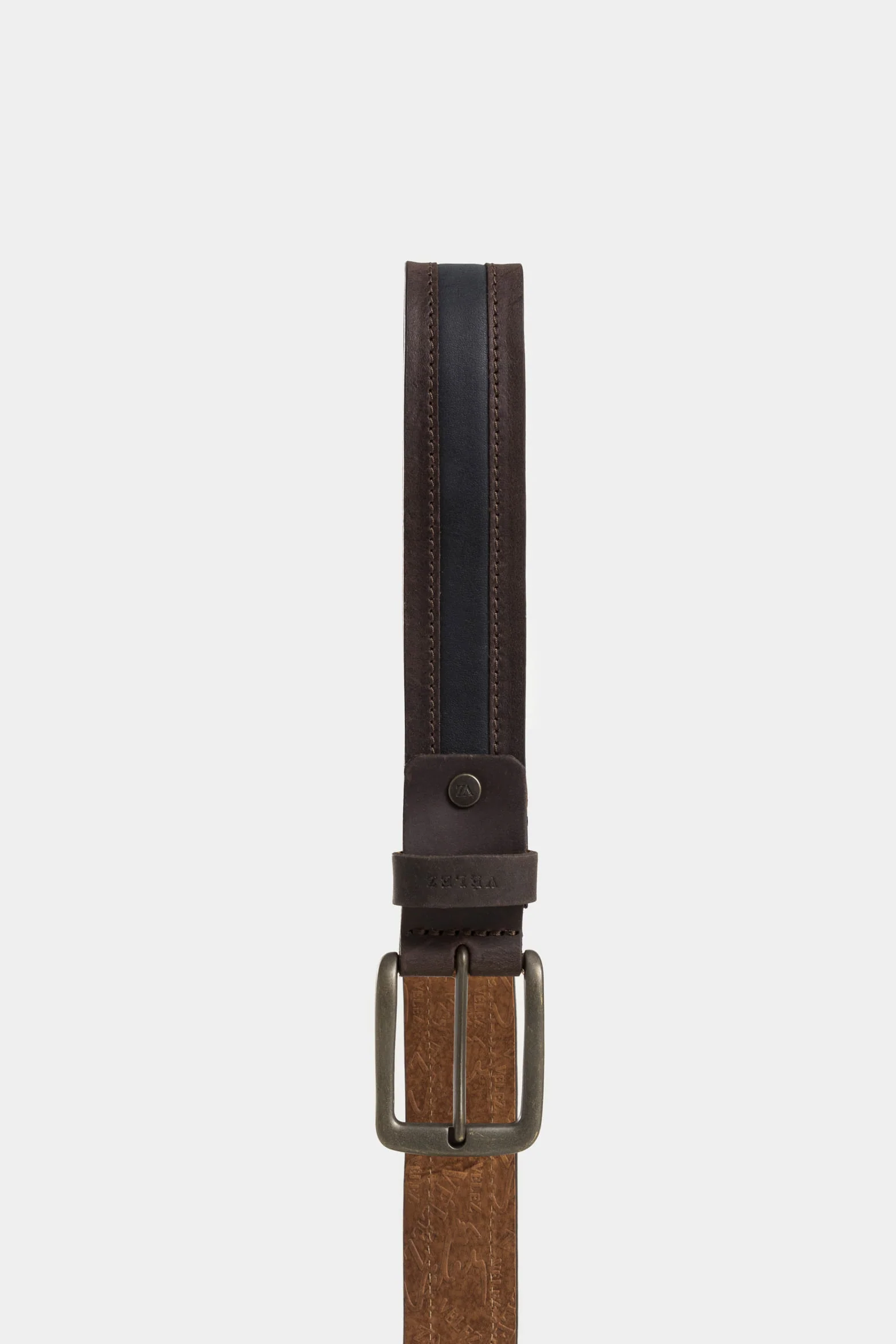 Soft Regular Leather Belt with Trapezoid Buckle for Men - Image 2