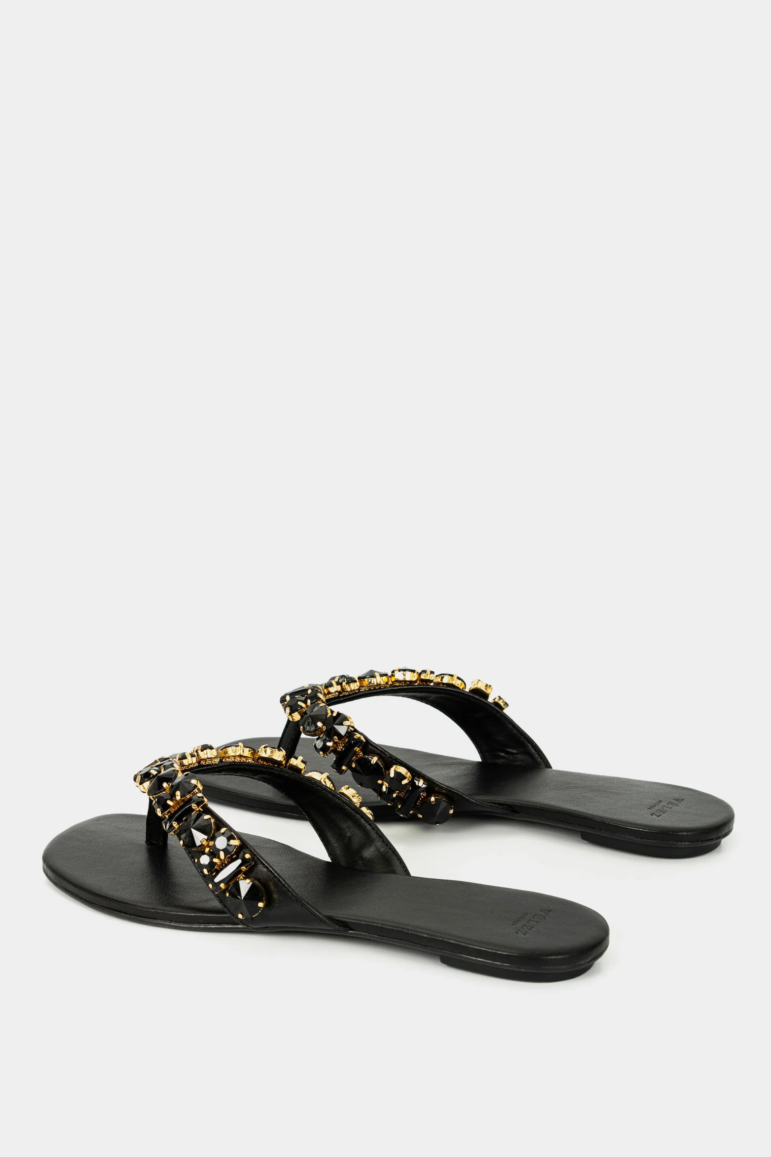 Stone Flat Leather Sandals - Image 3