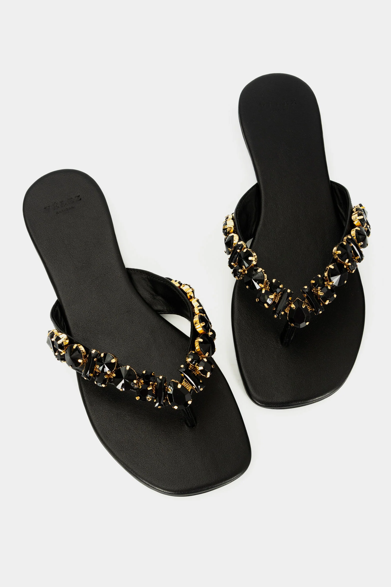 Stone Flat Leather Sandals - Image 4