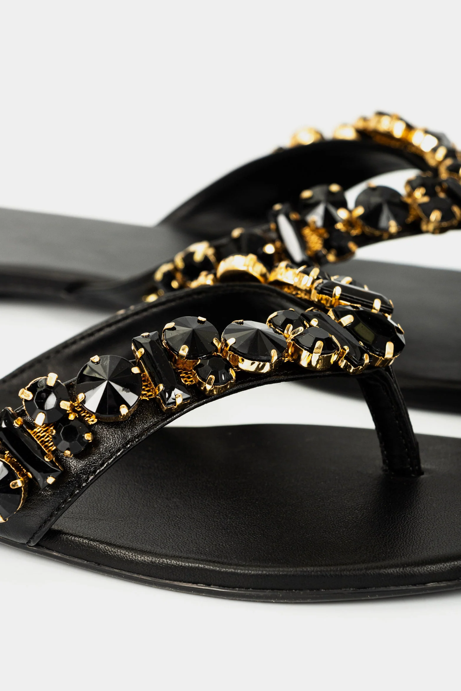 Stone Flat Leather Sandals - Image 5