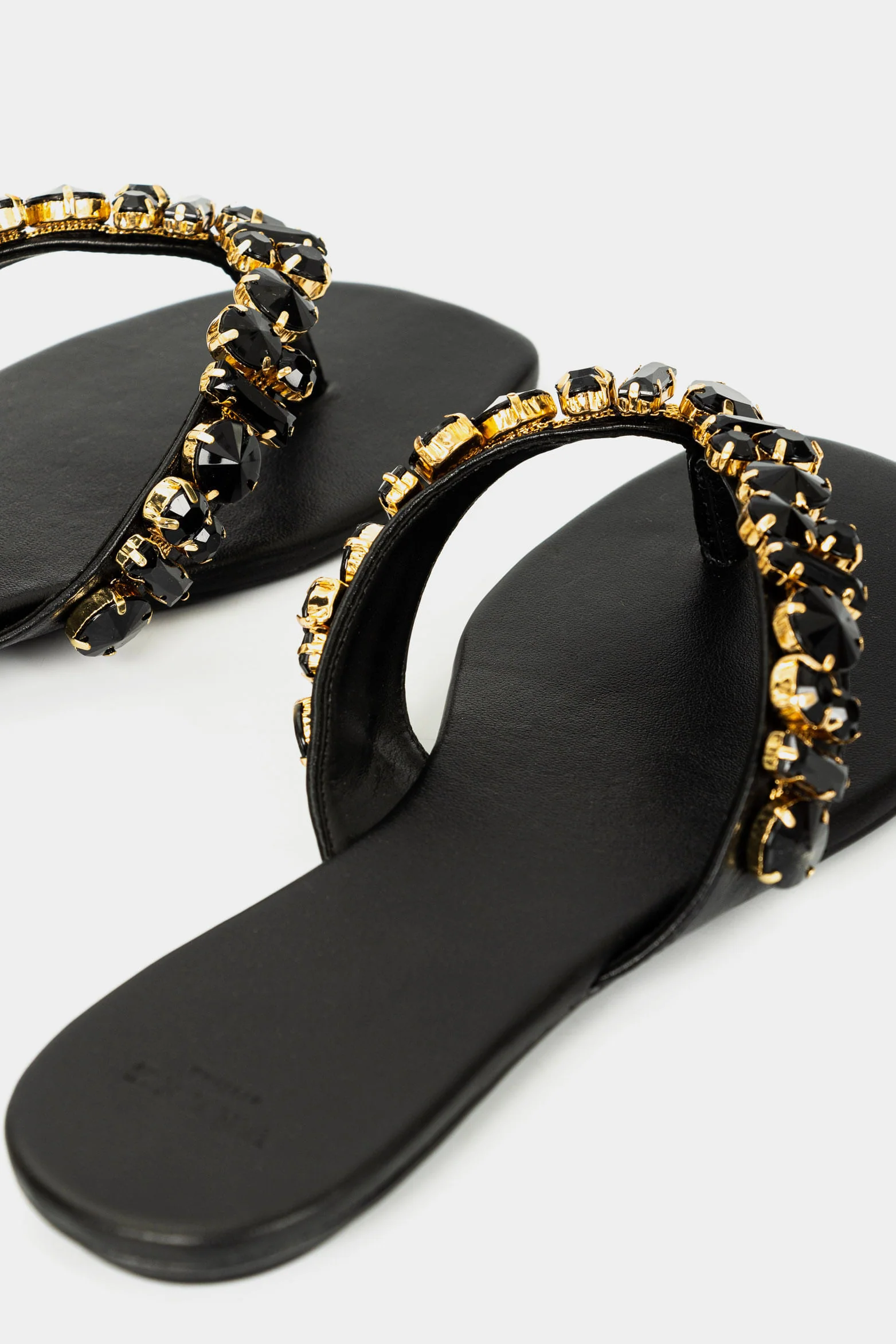 Stone Flat Leather Sandals - Image 6
