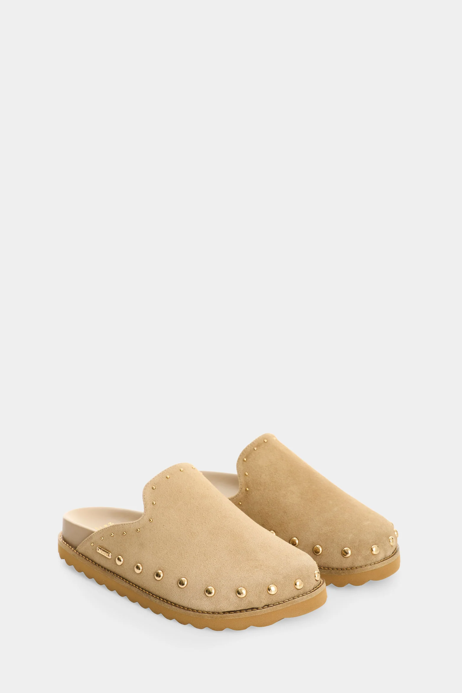 Suede Leather Mule with Studs for Women Aqua - Image 2