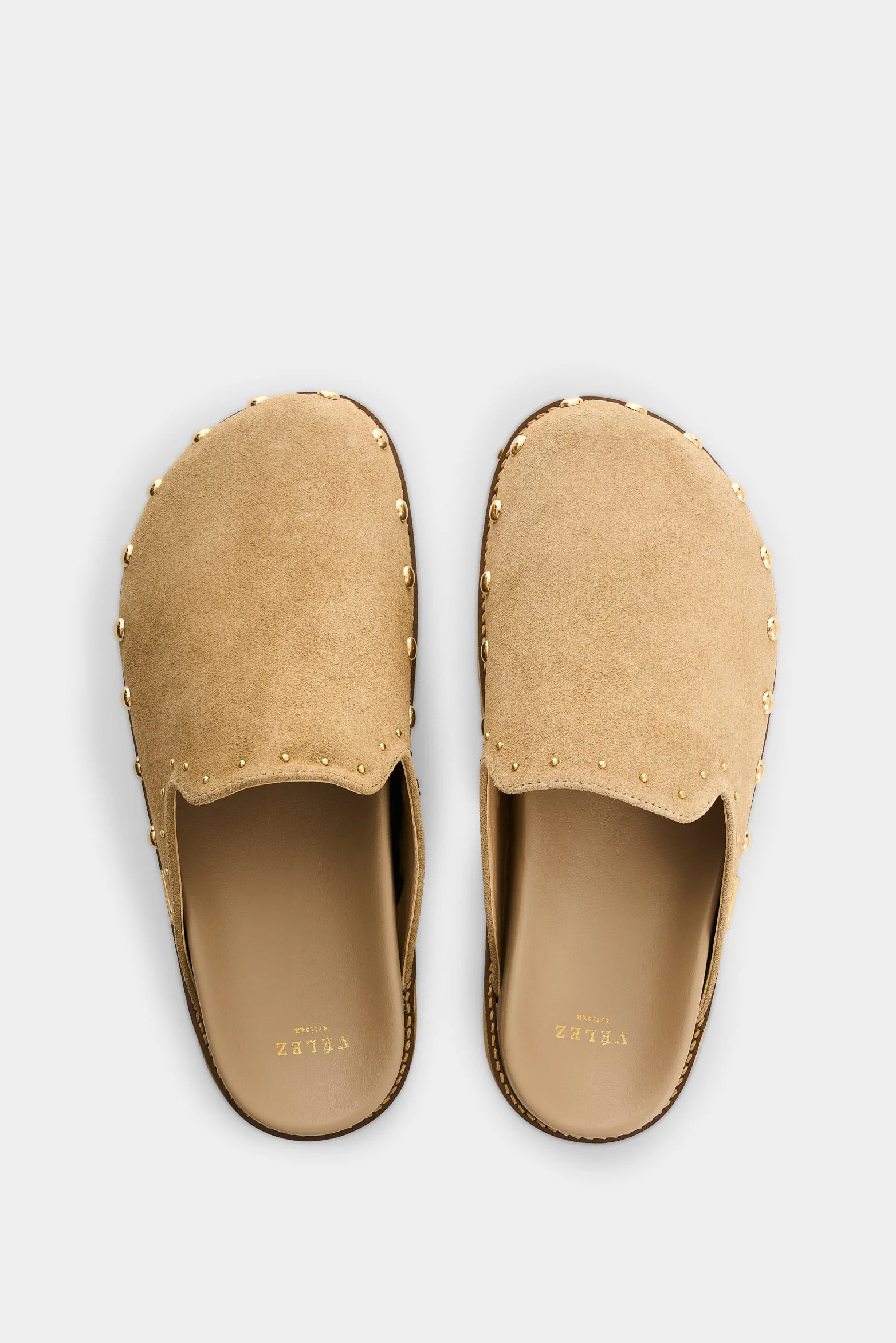 Suede Leather Mule with Studs for Women Aqua - Image 4