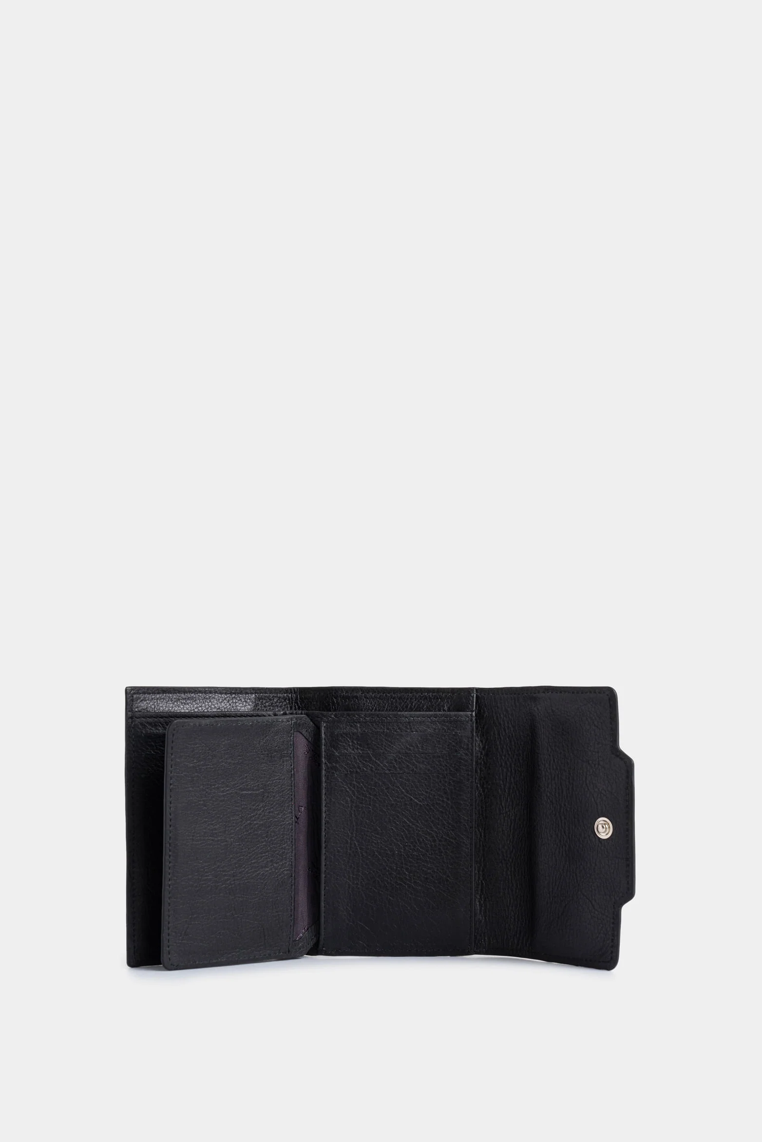 Taupe Leather Wallet for Women with Coin Pocket - Image 2