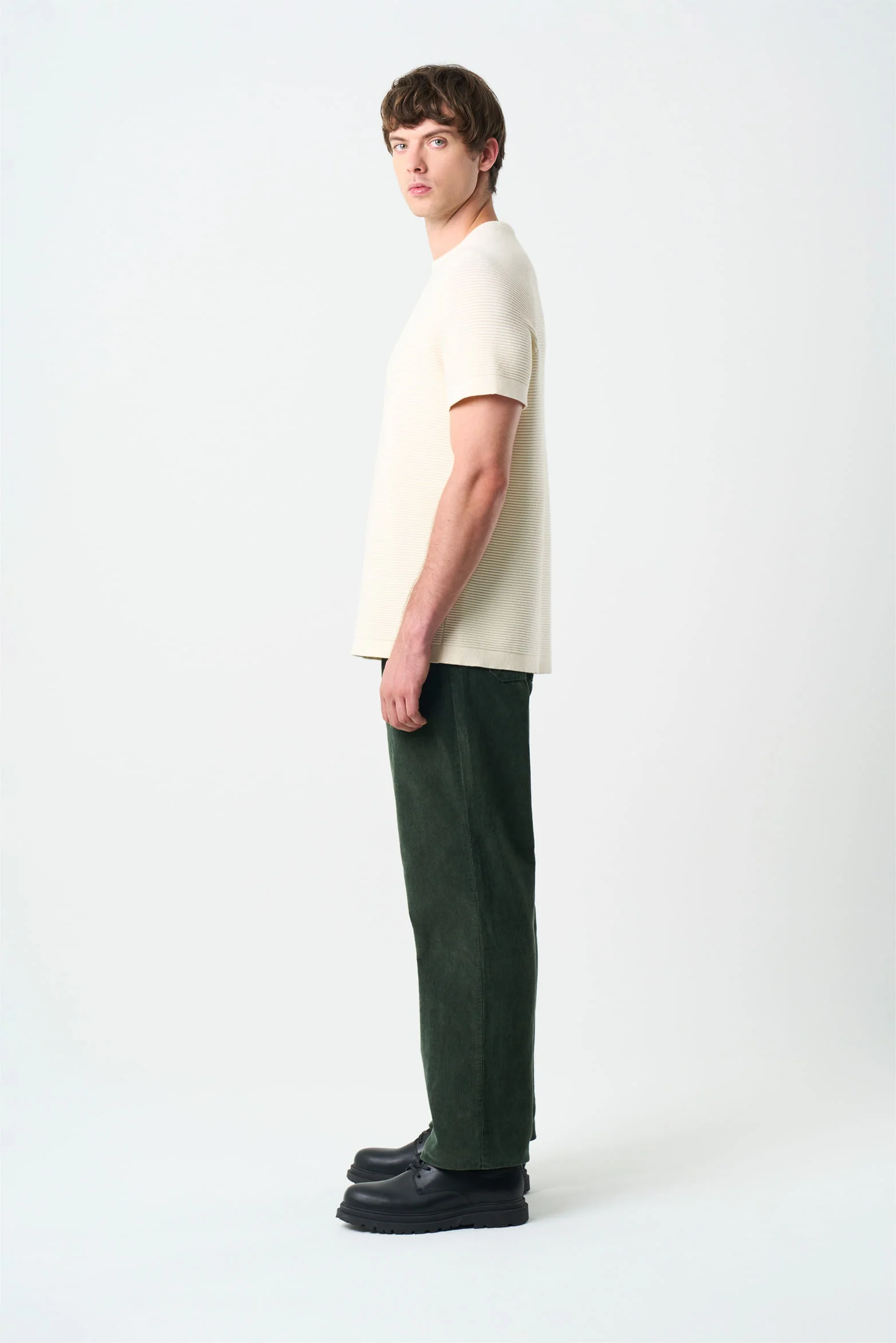 Textured short-sleeved Vida knit T-shirt for men - Image 2