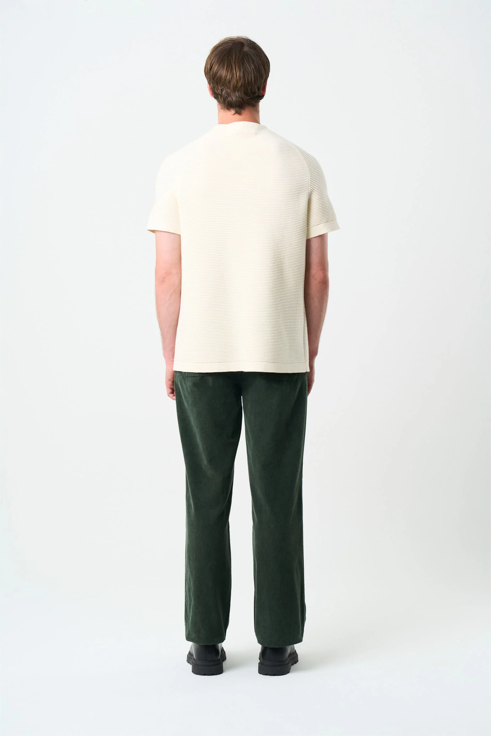 Textured short-sleeved Vida knit T-shirt for men - Image 3