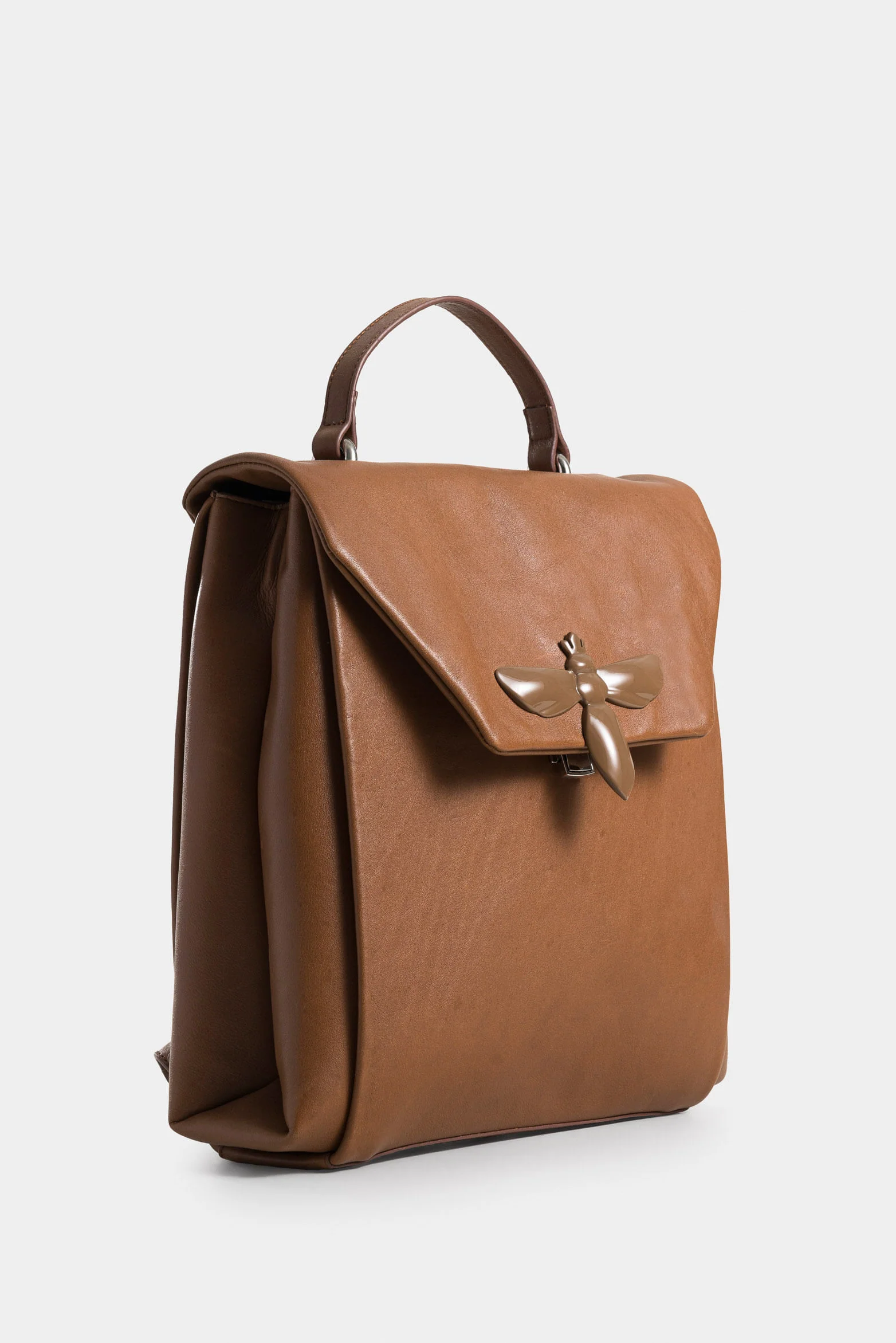 Thalia Leather Backpack for Women with Hexagonal Silhouette - Image 2
