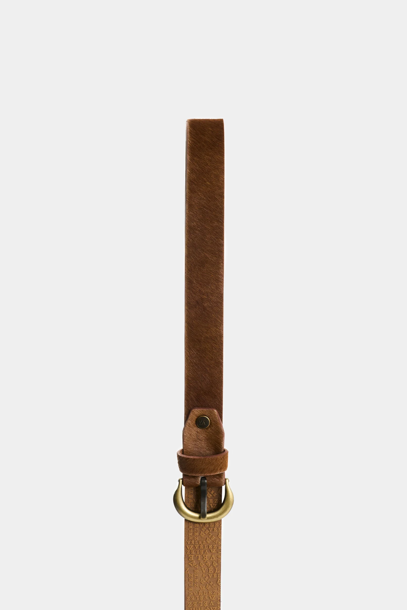 Thani single-face hair-on leather belt for women - Image 2