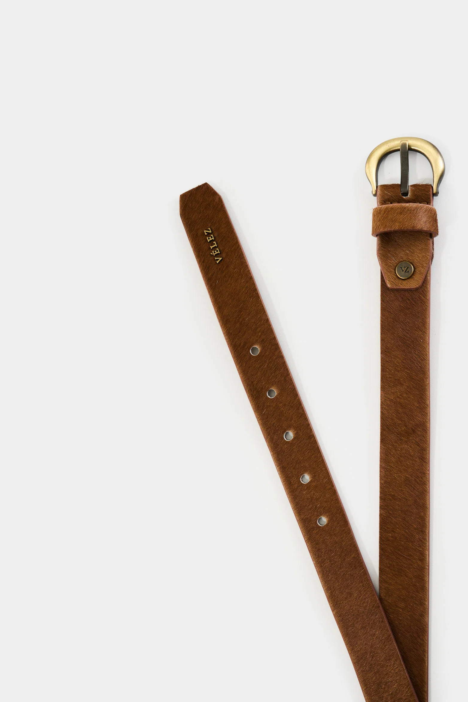 Thani single-face hair-on leather belt for women - Image 3