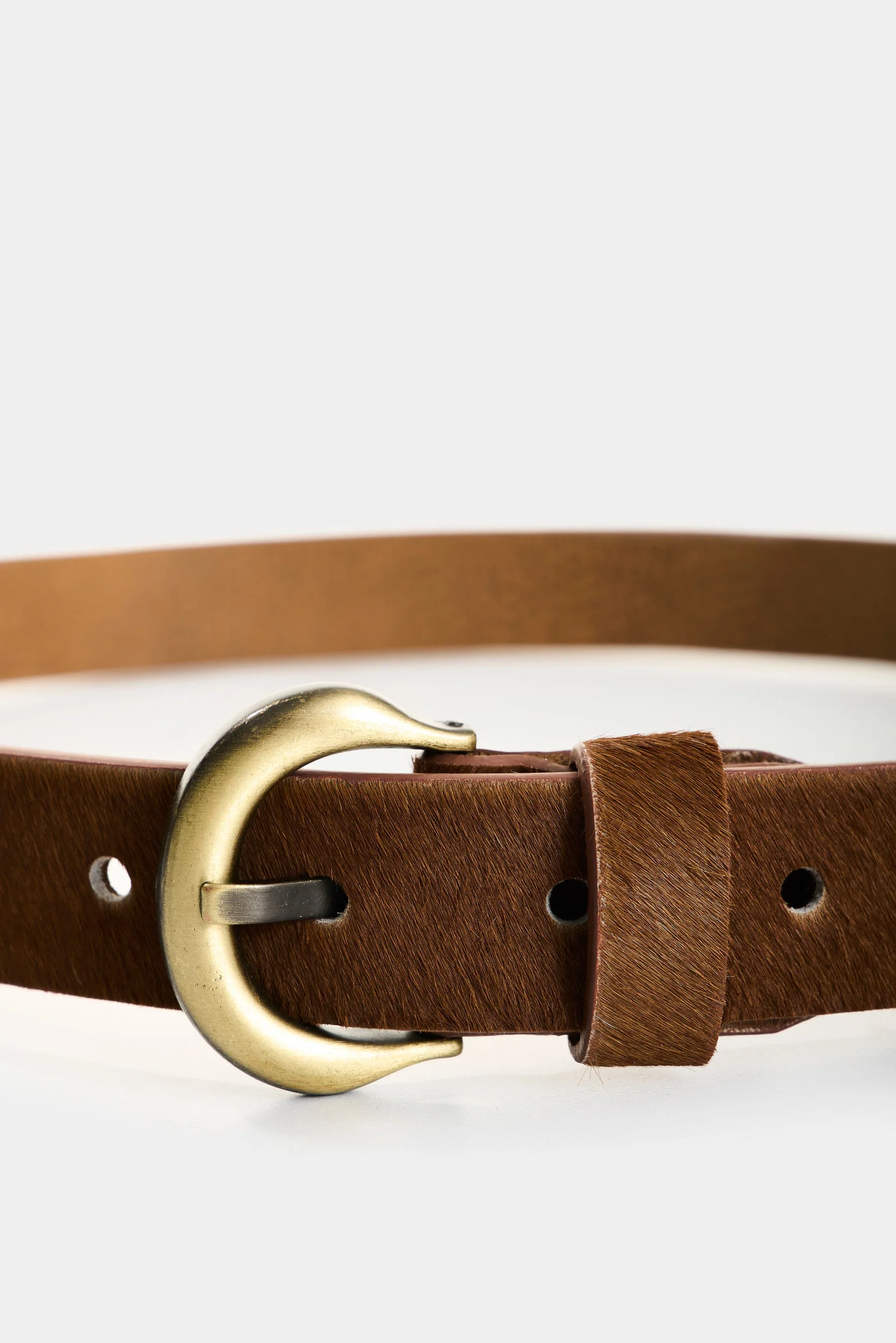 Thani single-face hair-on leather belt for women - Image 4