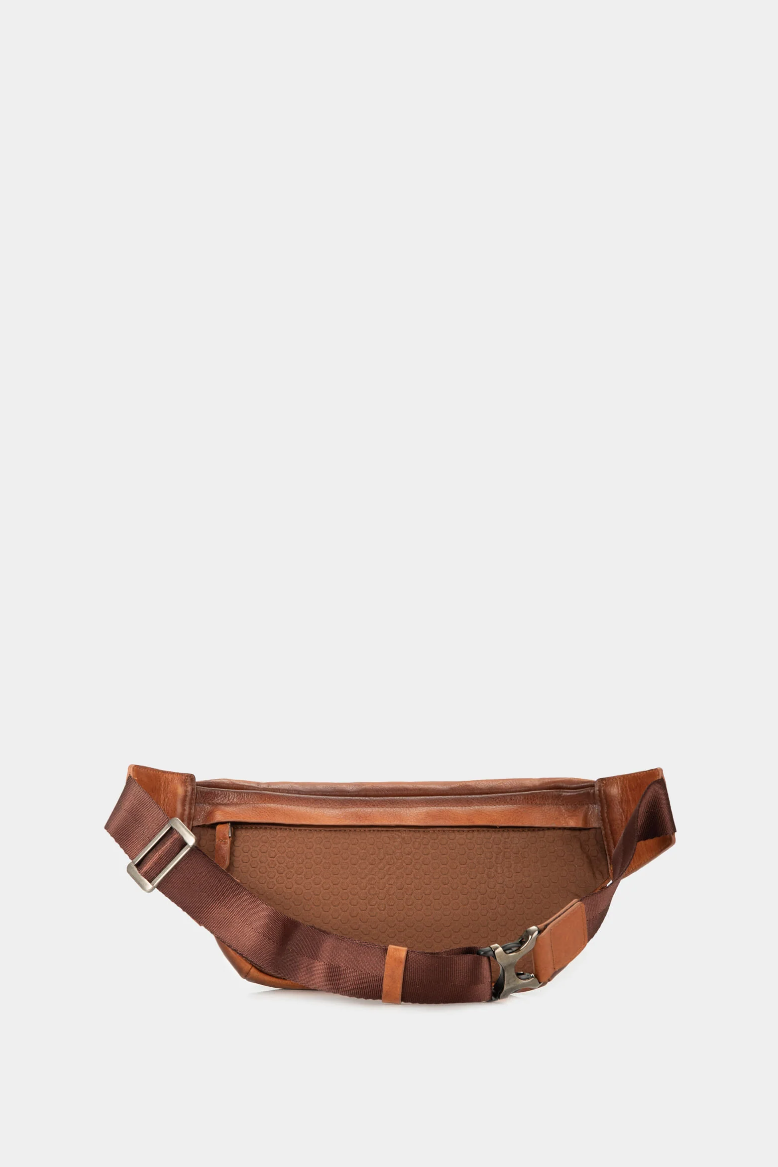 Tivoli leather belt bag for men with webbing strap - Image 3