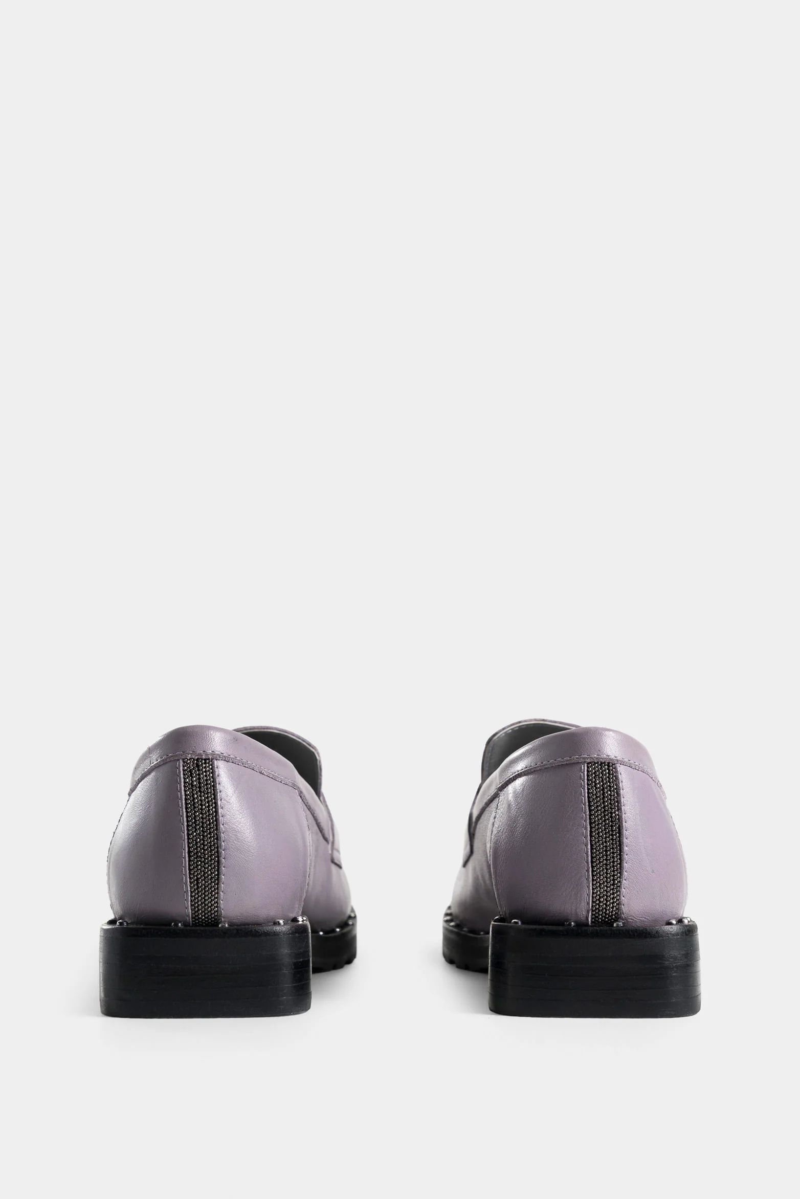 Trendy Leather Moccasins with Milleraie Detail for Women - Image 3