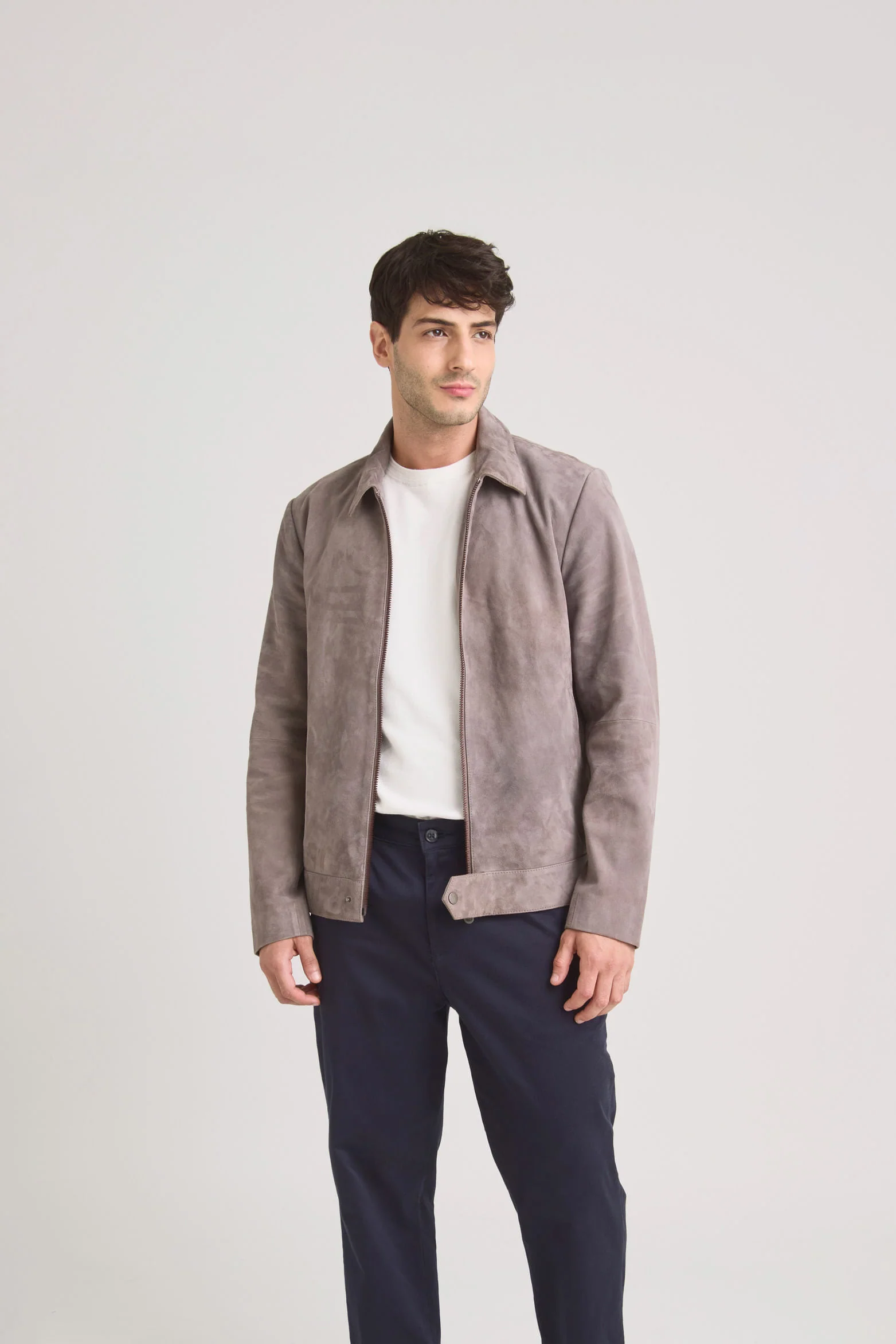 Trivoli Suede Leather Jacket Slim Fit