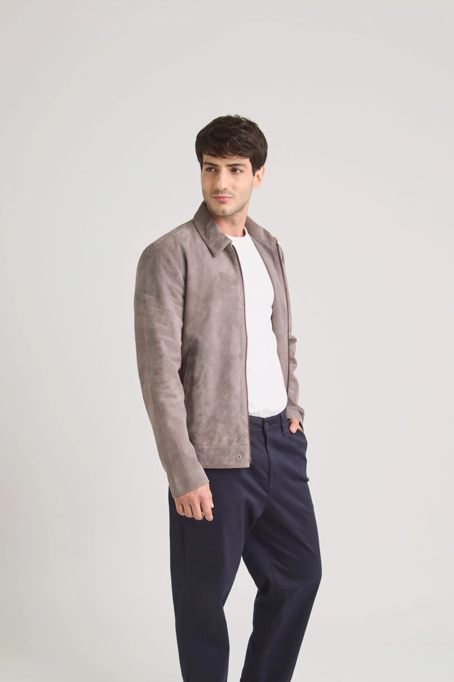 Trivoli Suede Leather Jacket Slim Fit - Image 4