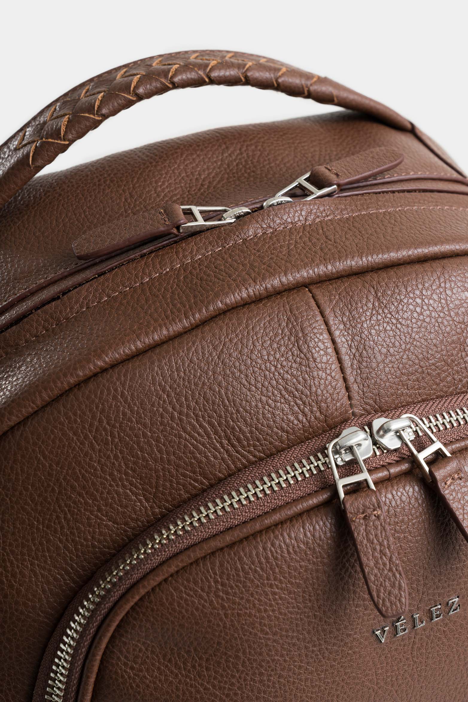 Tropical Escape Smooth Leather and Suede Backpack for Men, Classic Silhouette - Image 4