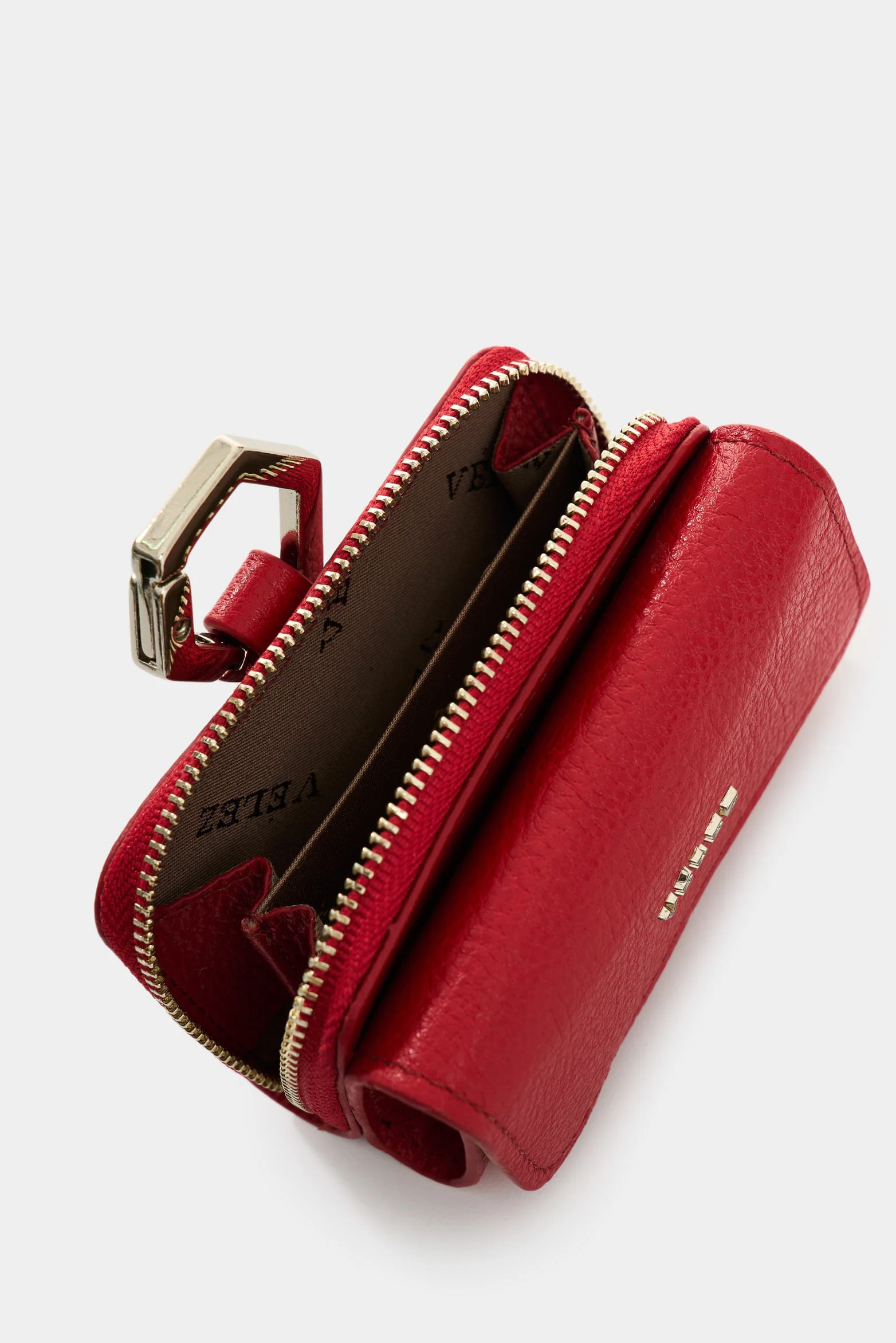 Tropical leather wallet for women with hexagonal hardware - Image 5