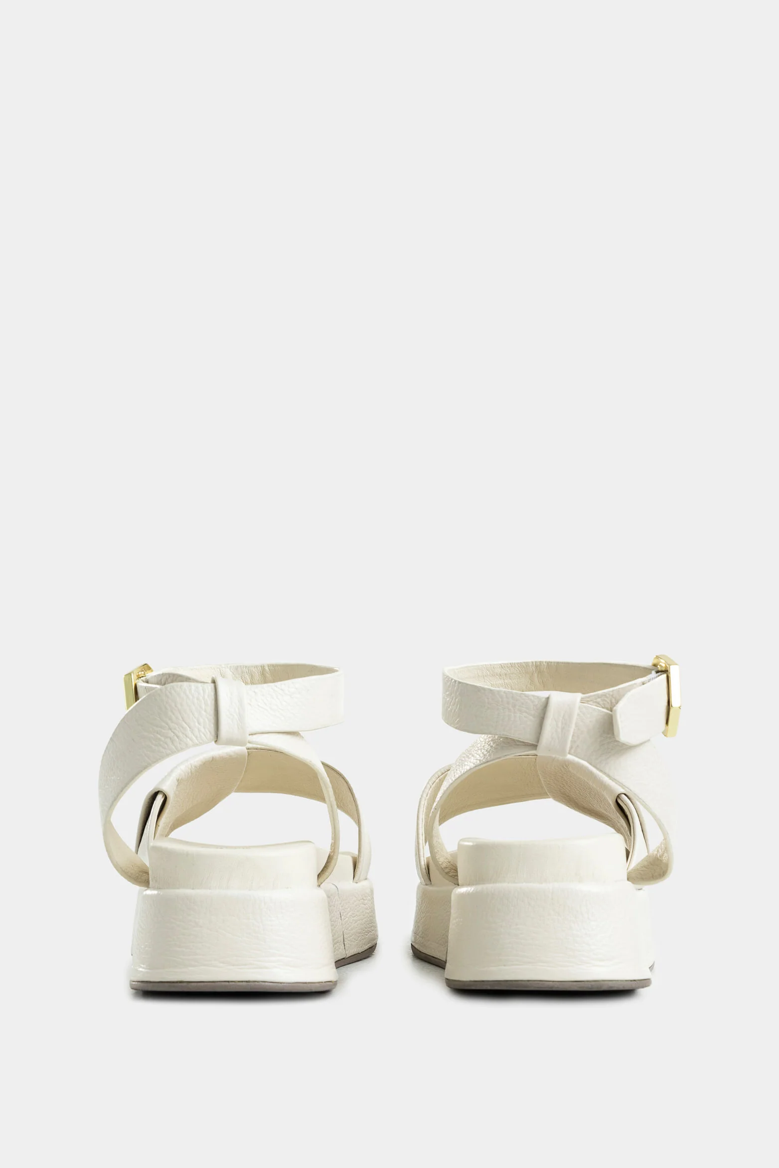 Tulipan Leather Platform Sandals with Ankle Tie for Women - Image 3