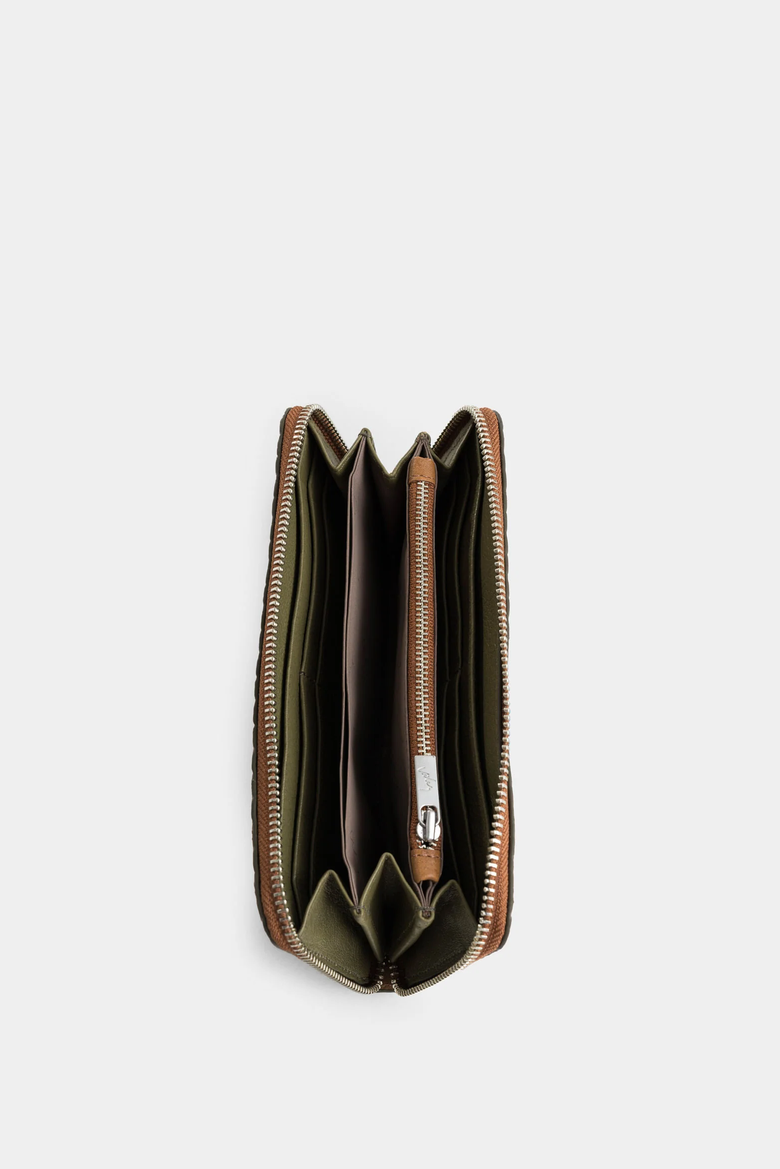 Tulle Leather Checkbook Holder for Women with Basketweave Embossing - Image 2