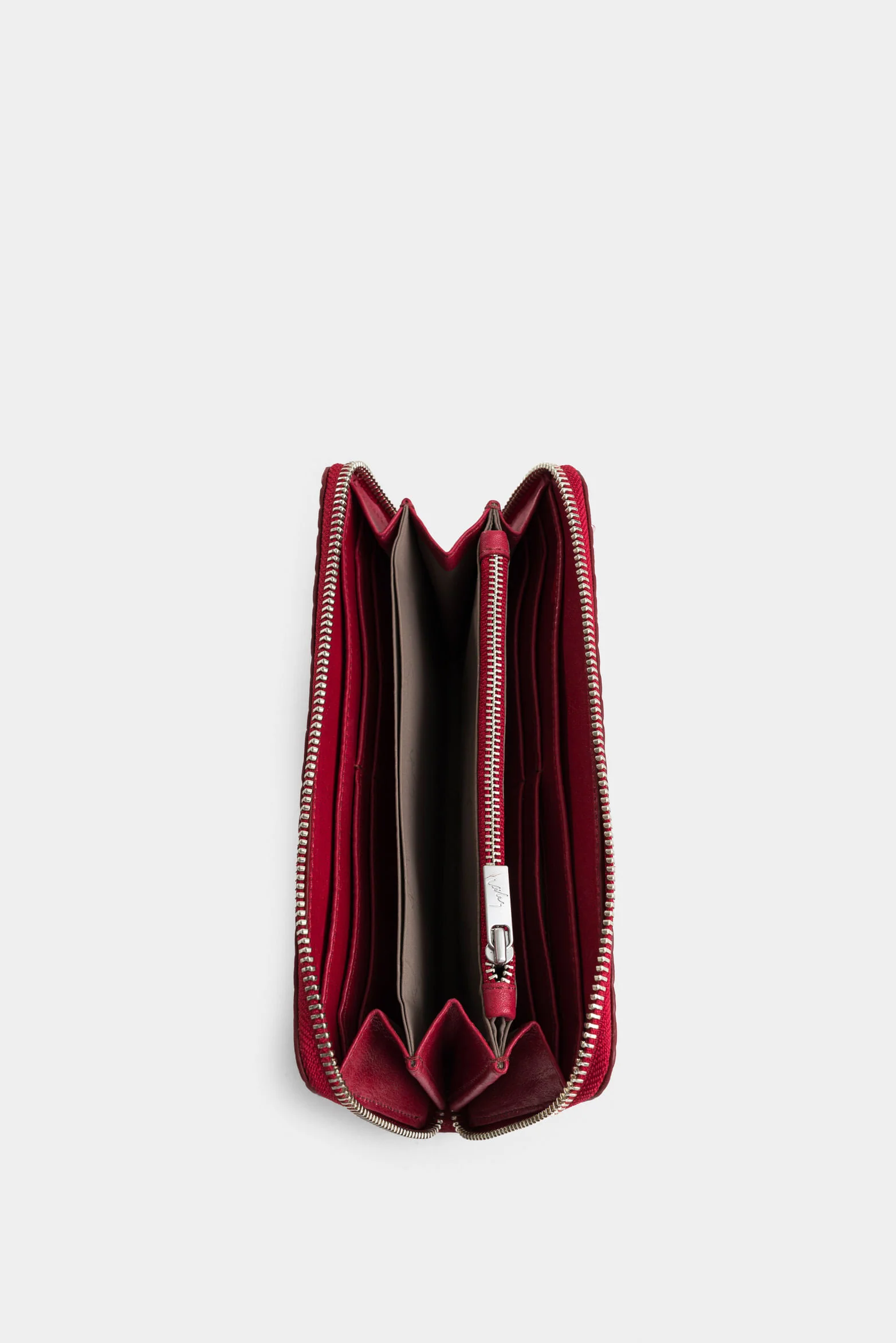 Tulle Leather Checkbook Holder for Women with Basketweave Embossing - Image 2