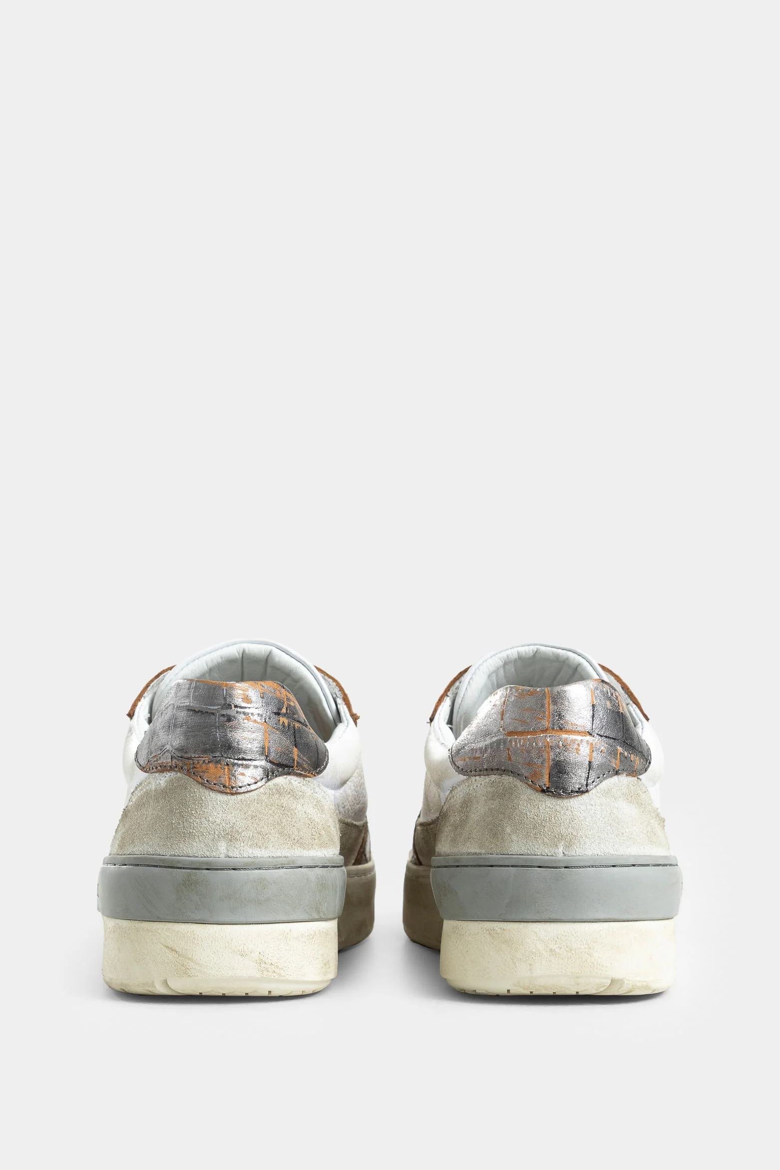 Umbra Box Leather Sneakers for Women with Foil Detail - Image 3