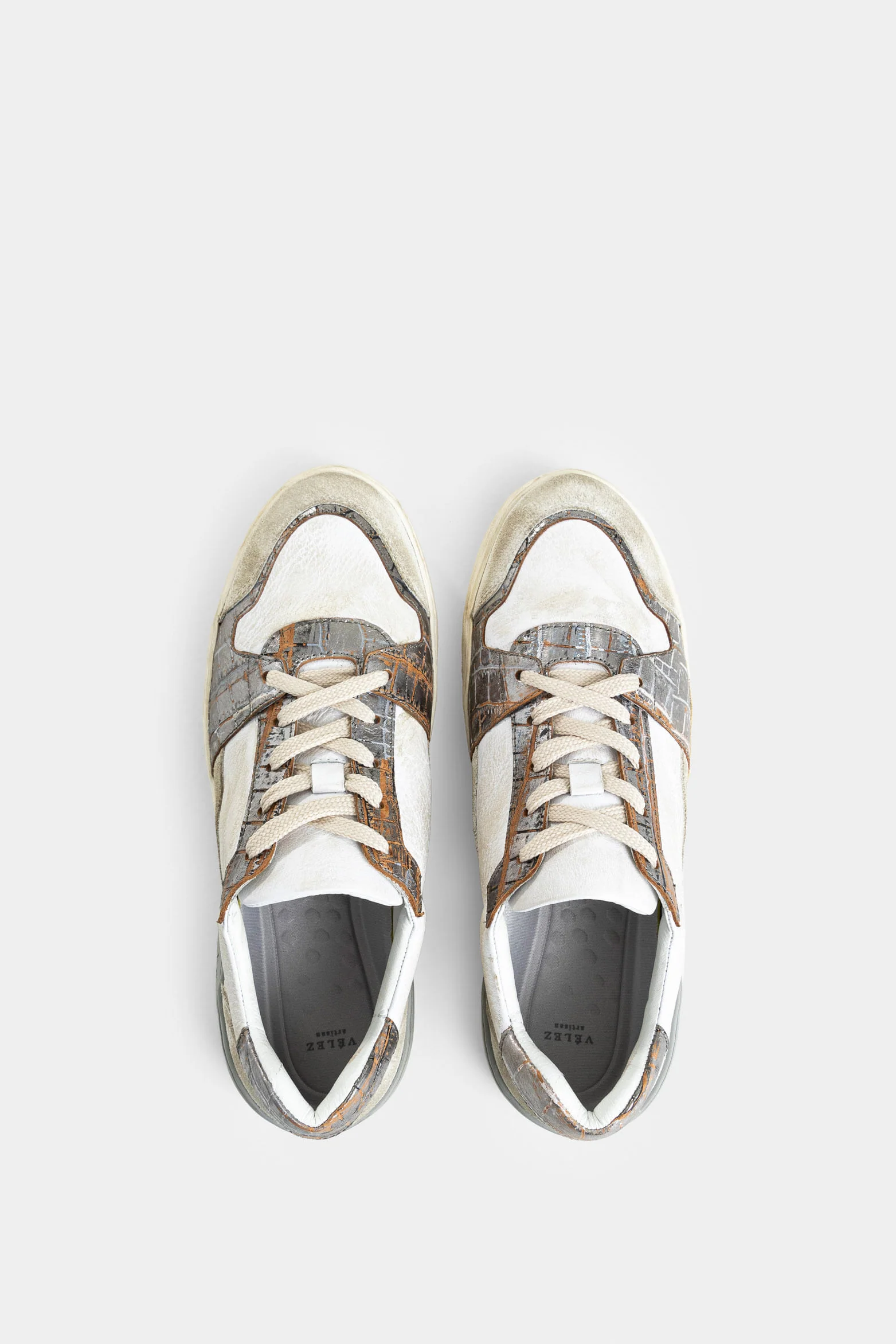 Umbra Box Leather Sneakers for Women with Foil Detail - Image 4