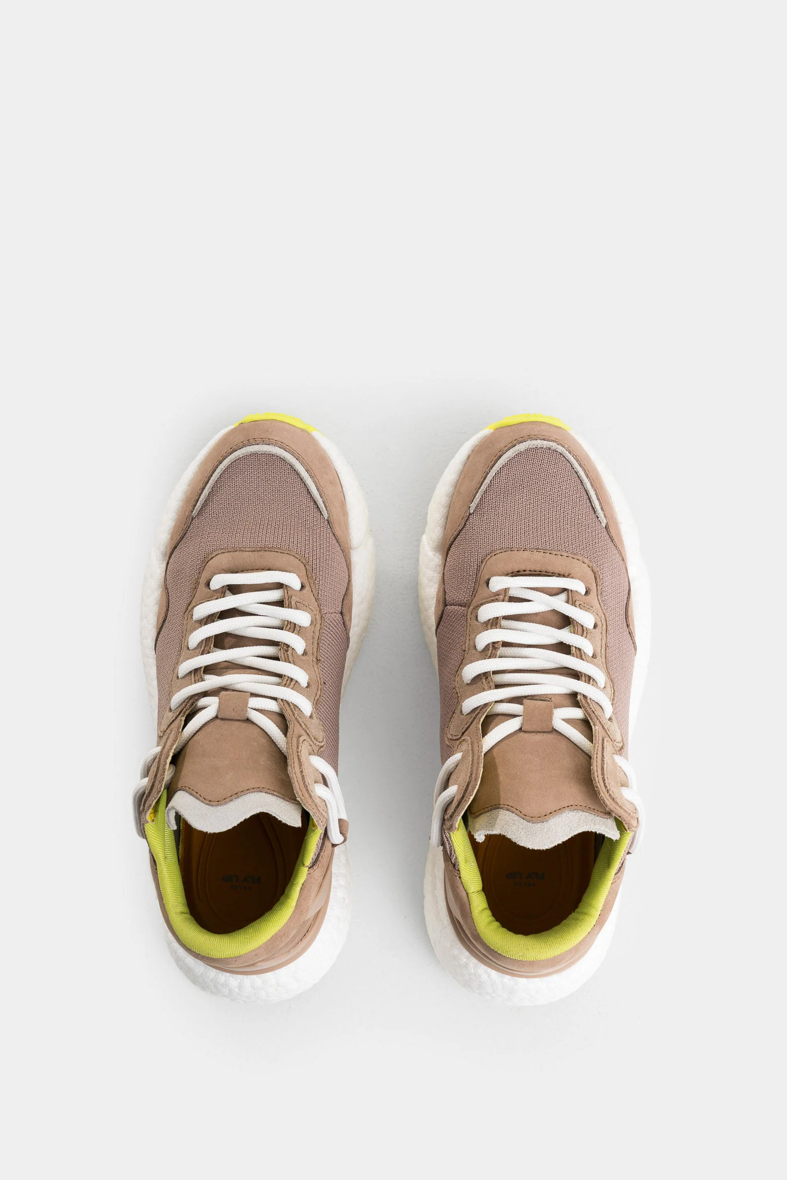 Urban Silhouette Bolet Leather and Canvas High-Top Sneakers for Women - Image 4