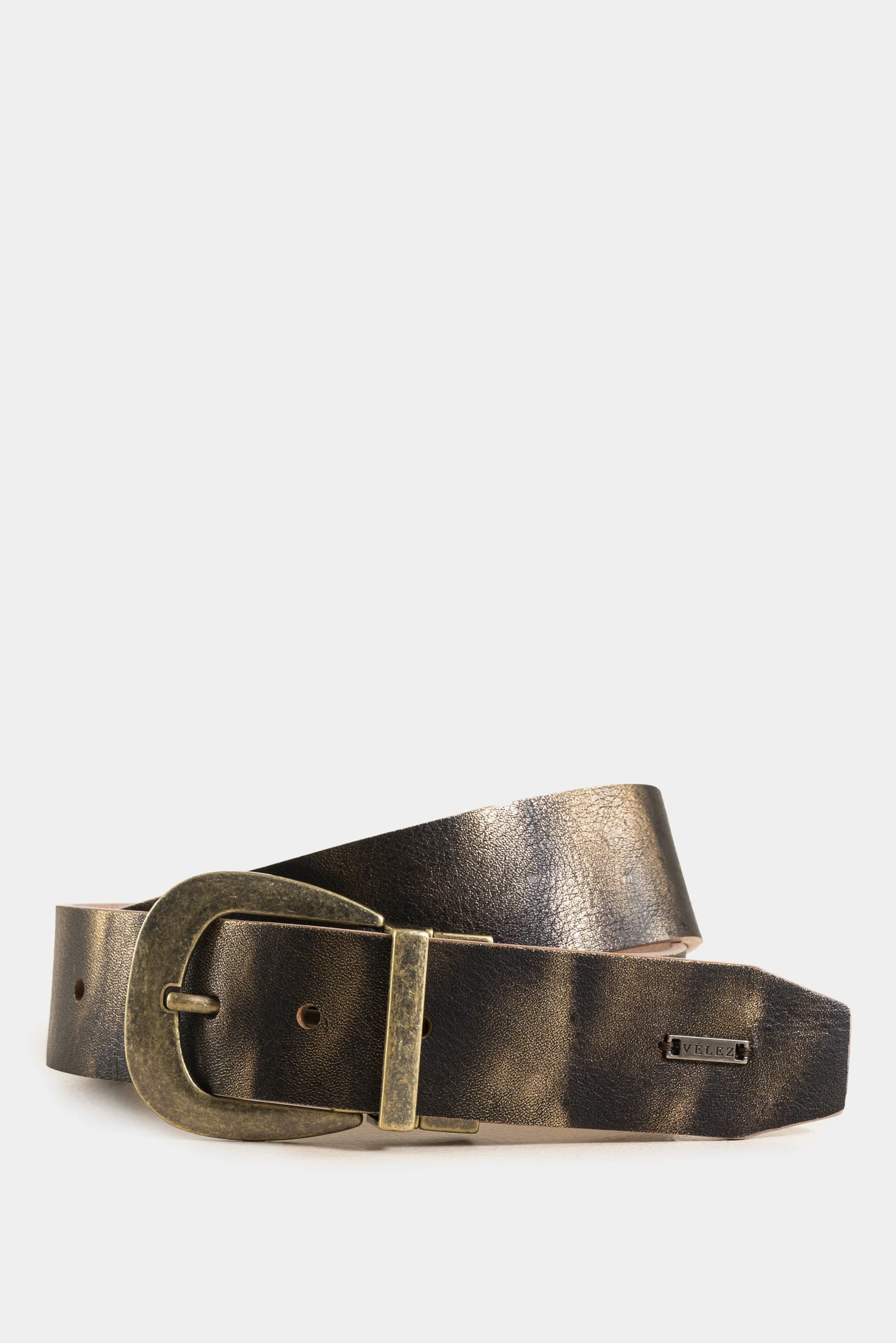 Uyuni reversible women's leather belt with rustic buckle