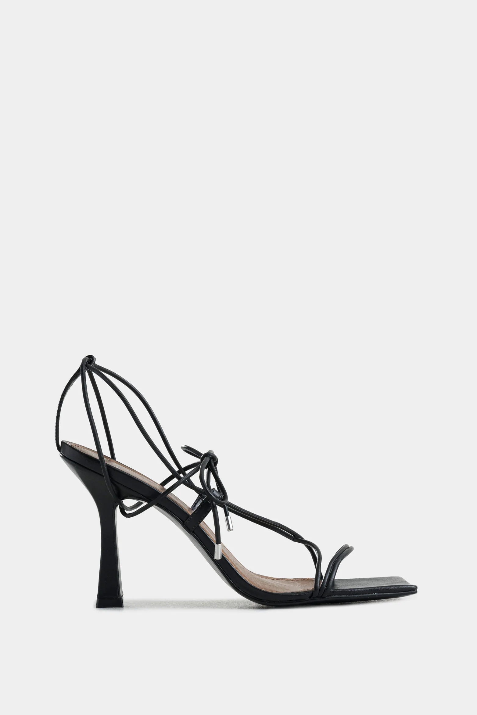 Vice Leather Heeled Sandals for Women, Knotted