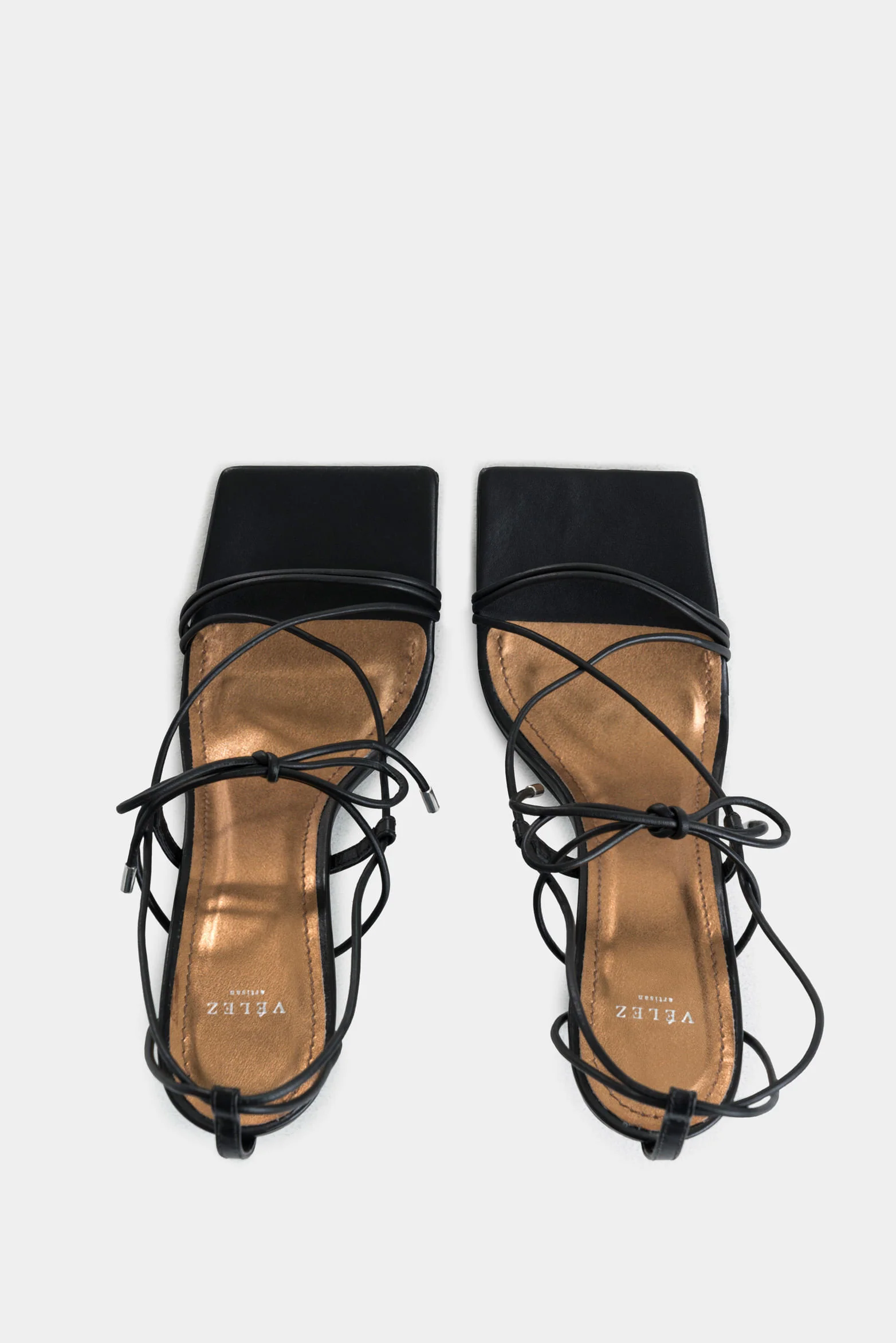Vice Leather Heeled Sandals for Women, Knotted - Image 4