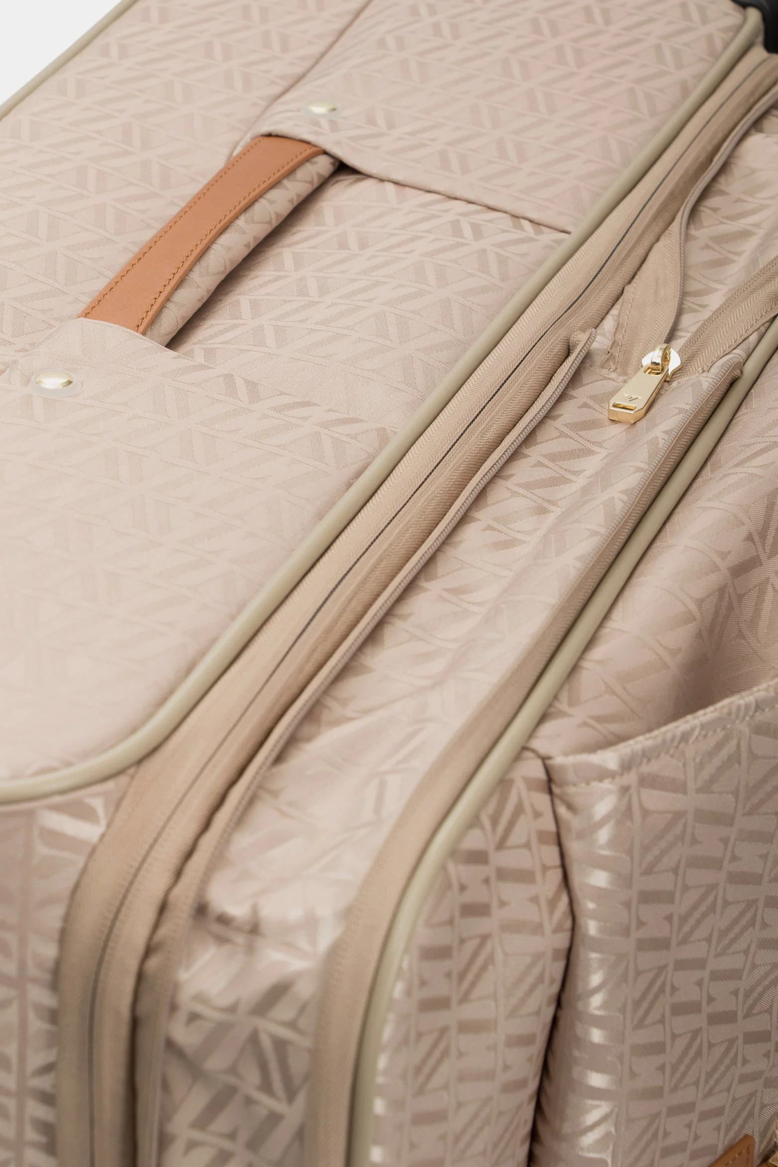 Women’s 24” Bloom Suitcase in Beige with Jacquard VZ Print - Image 6
