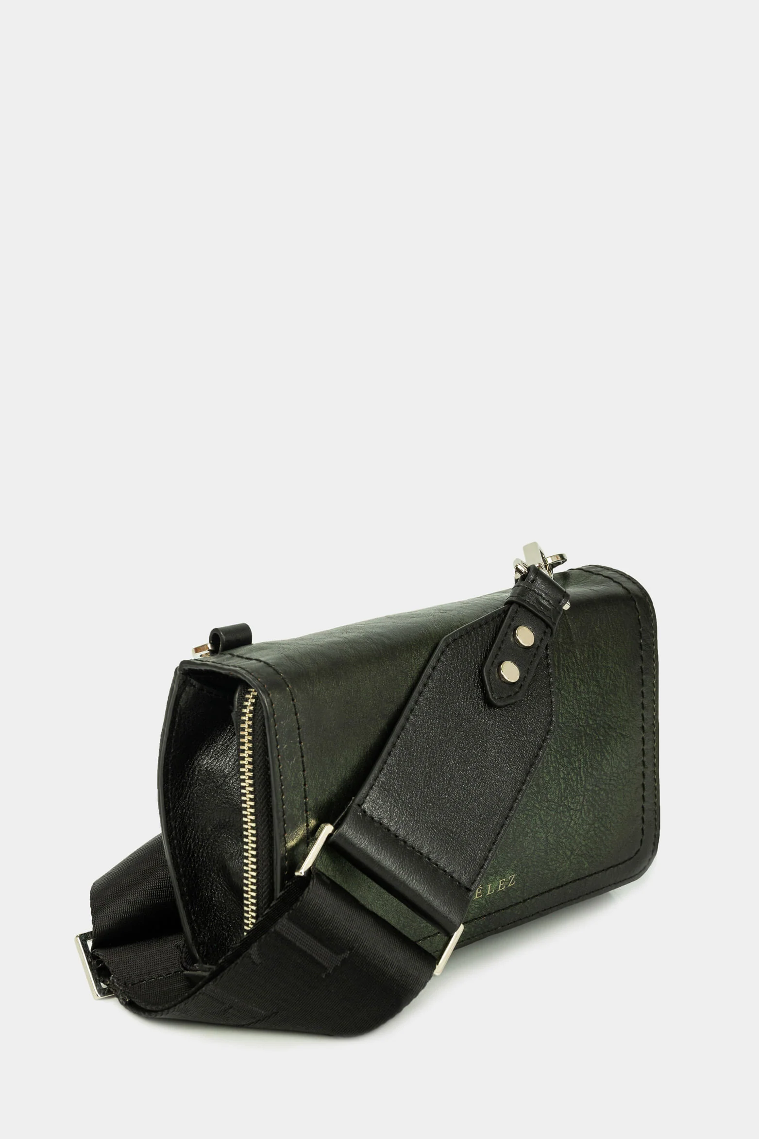 Women’s Abi Mini HandHandbags in Black with VZ Print and Strap - Image 3