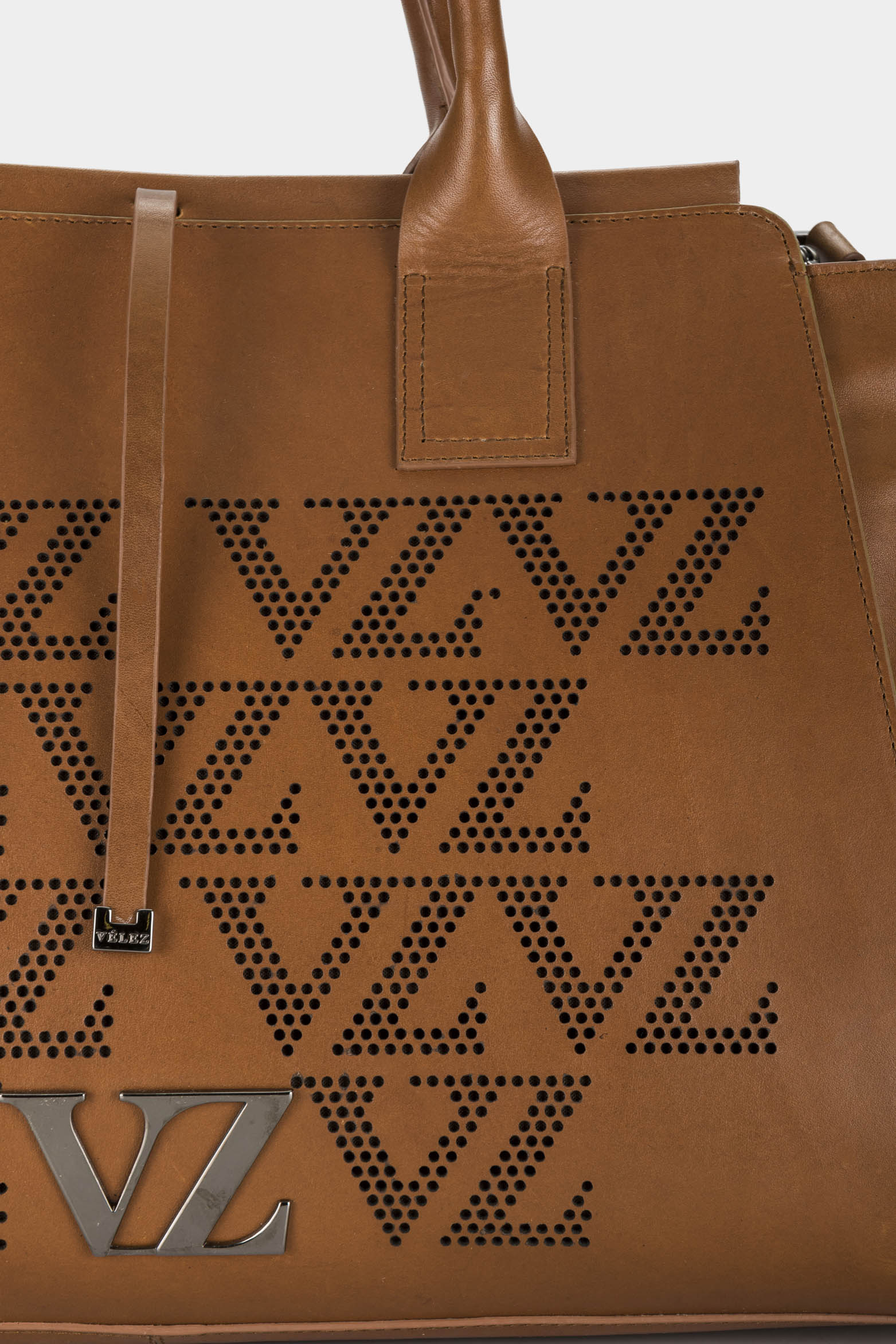 Women’s Antwerp Leather Shopper Handbags with VZ Monogram - Image 4