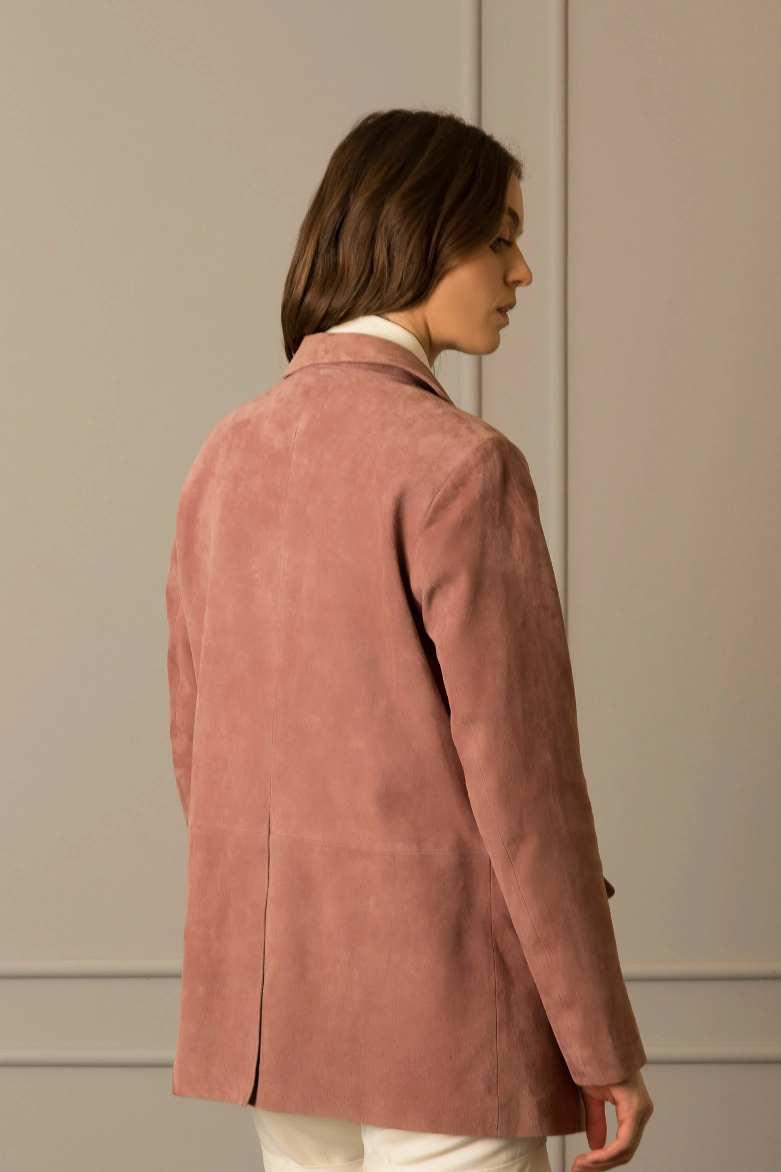 Women’s Blackberry Blazer in Berry Sheepskin - Image 4