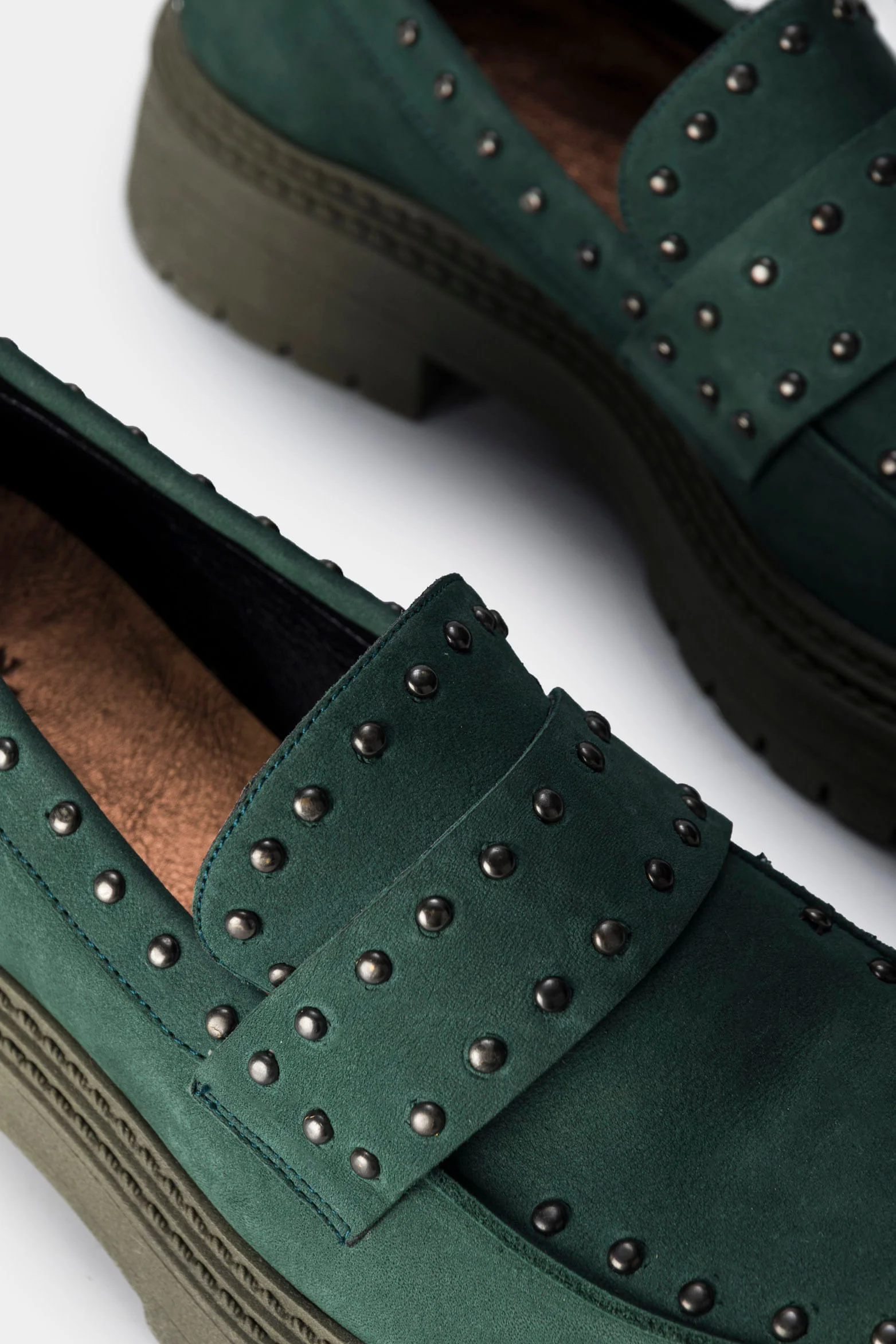 Women’s Castelo Suede Loafers with Studded Detail - Image 5