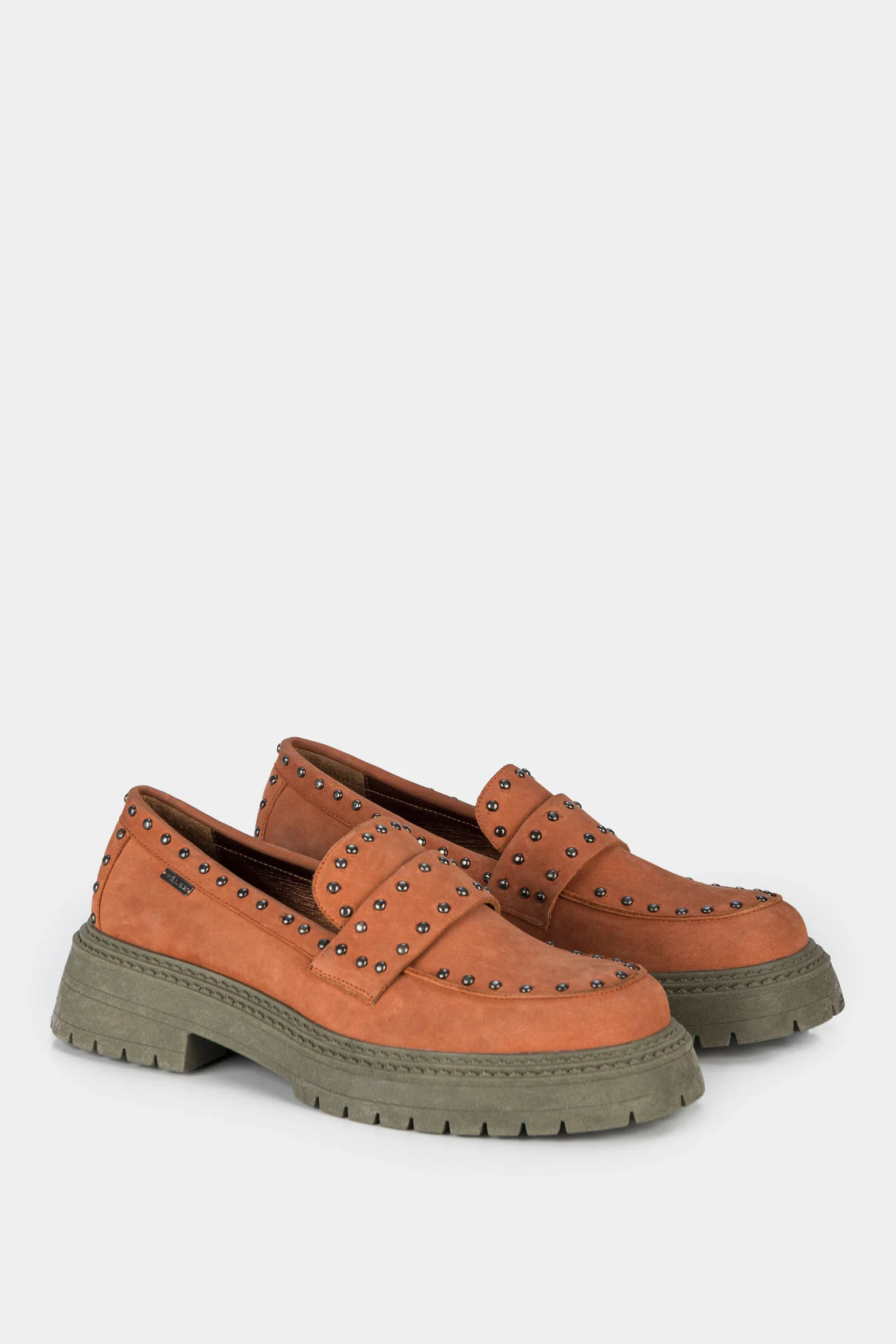 Women’s Castelo Suede Loafers with Studded Detail - Image 2