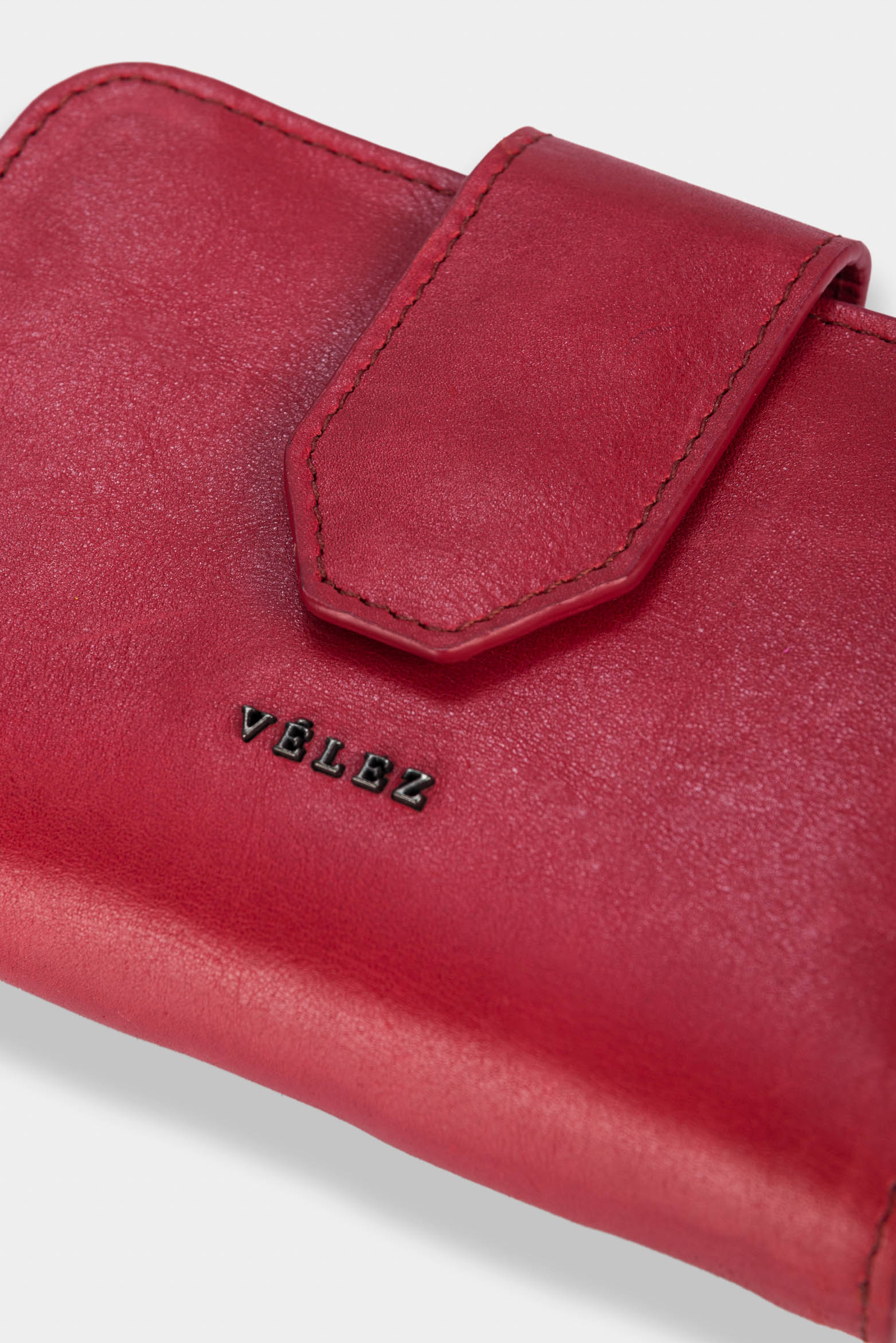 Women’s Dijon Wallet in Red Leather - Image 4