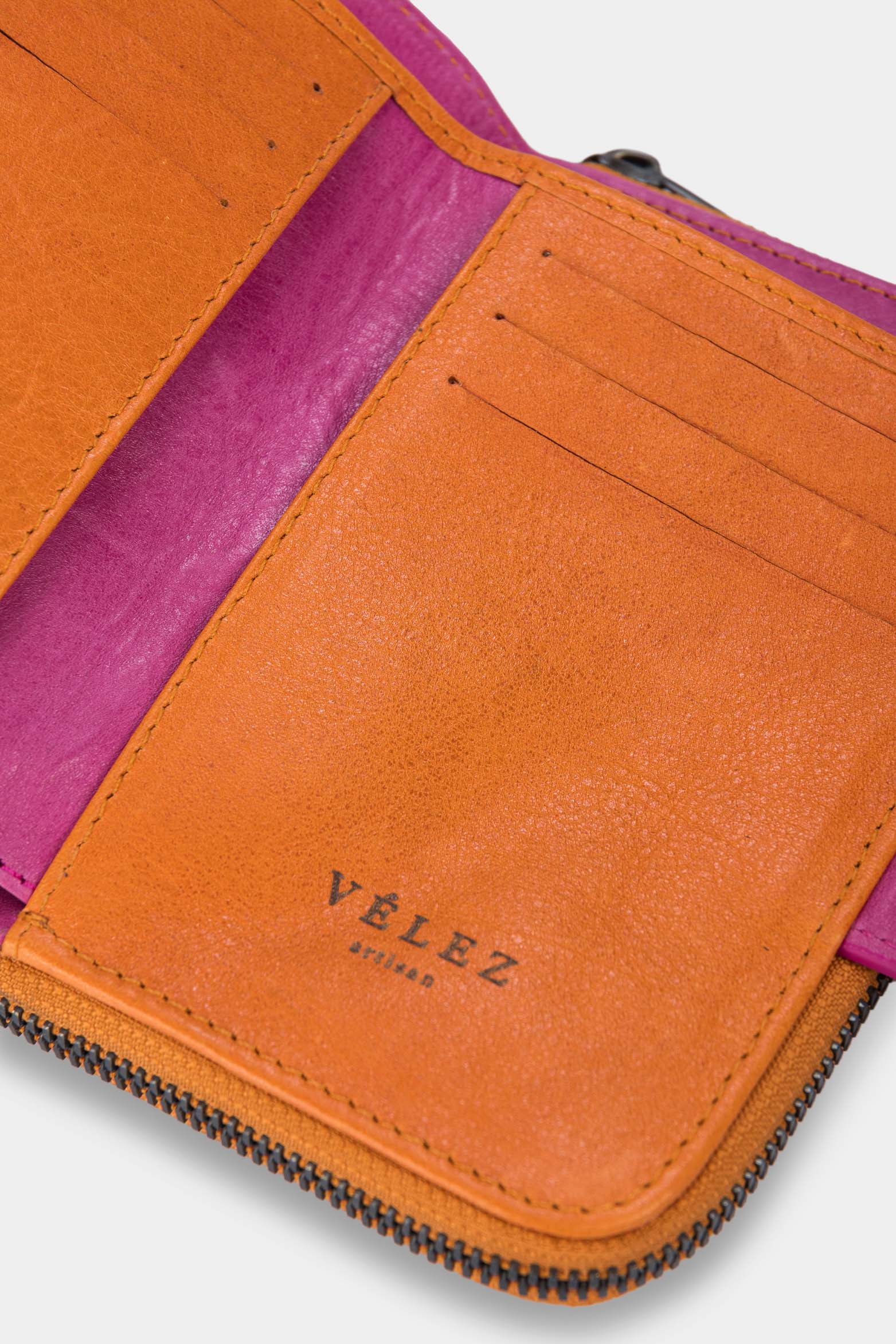 Women’s Dijon Wallet in Yellow Leather with Color Contrast - Image 6