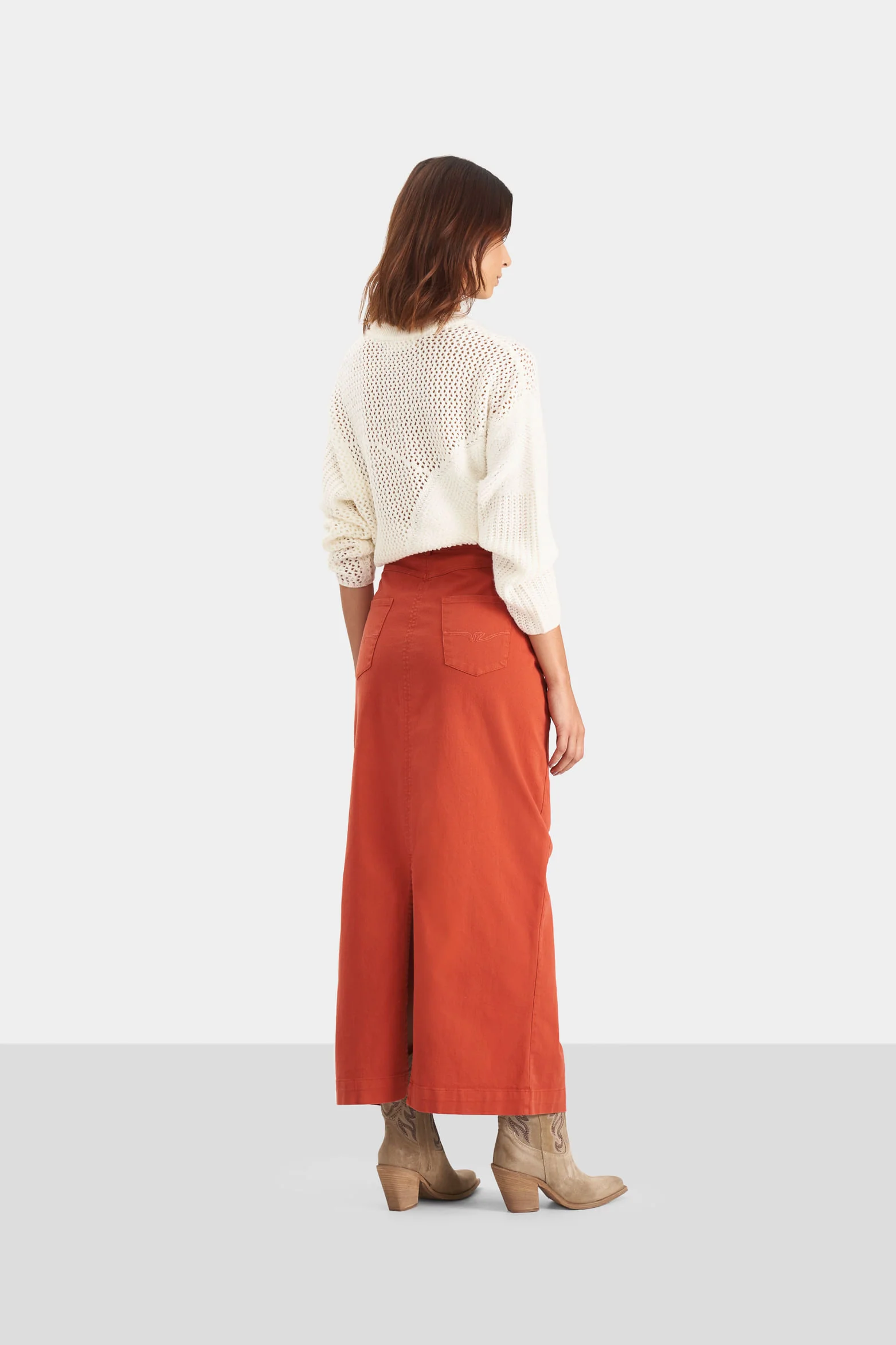 Women’s Flat Weave High-Rise Tube Skirt - Image 5