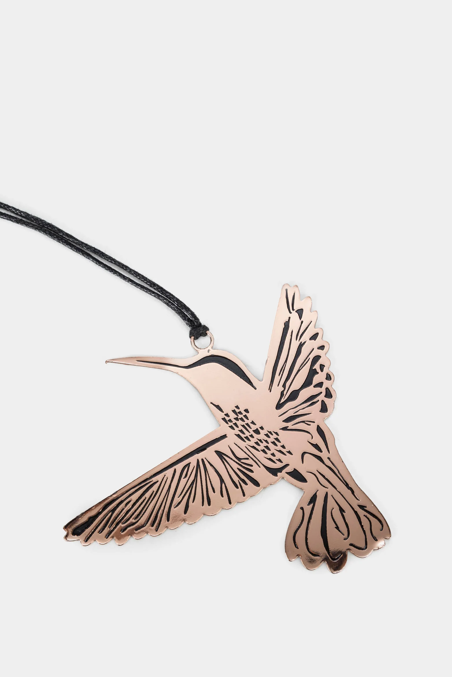 Women’s Hummingbird Necklace with Resin Embossing - Image 2