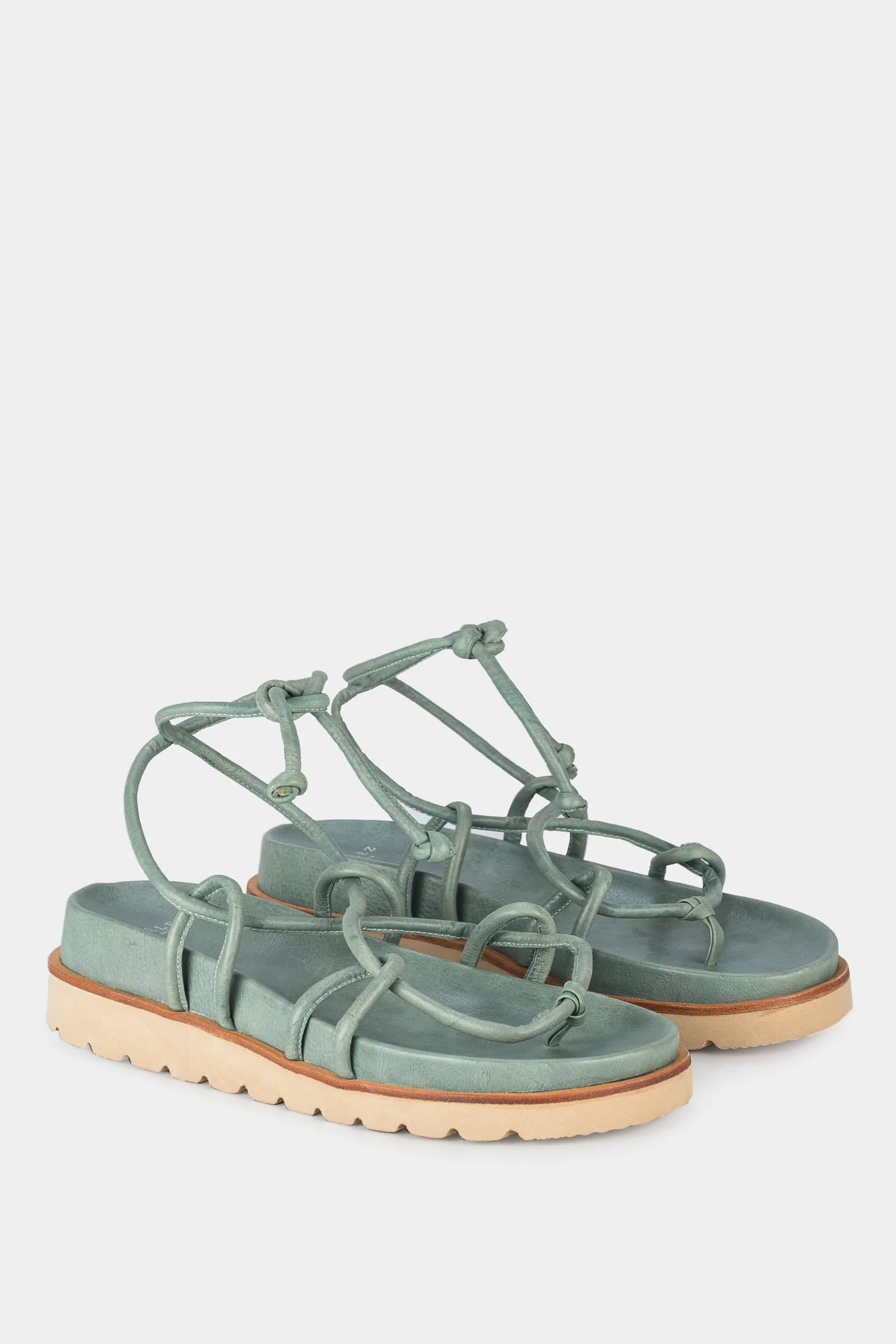 Women’s Izaro Flat Leather Sandal with Lug Sole - Image 2