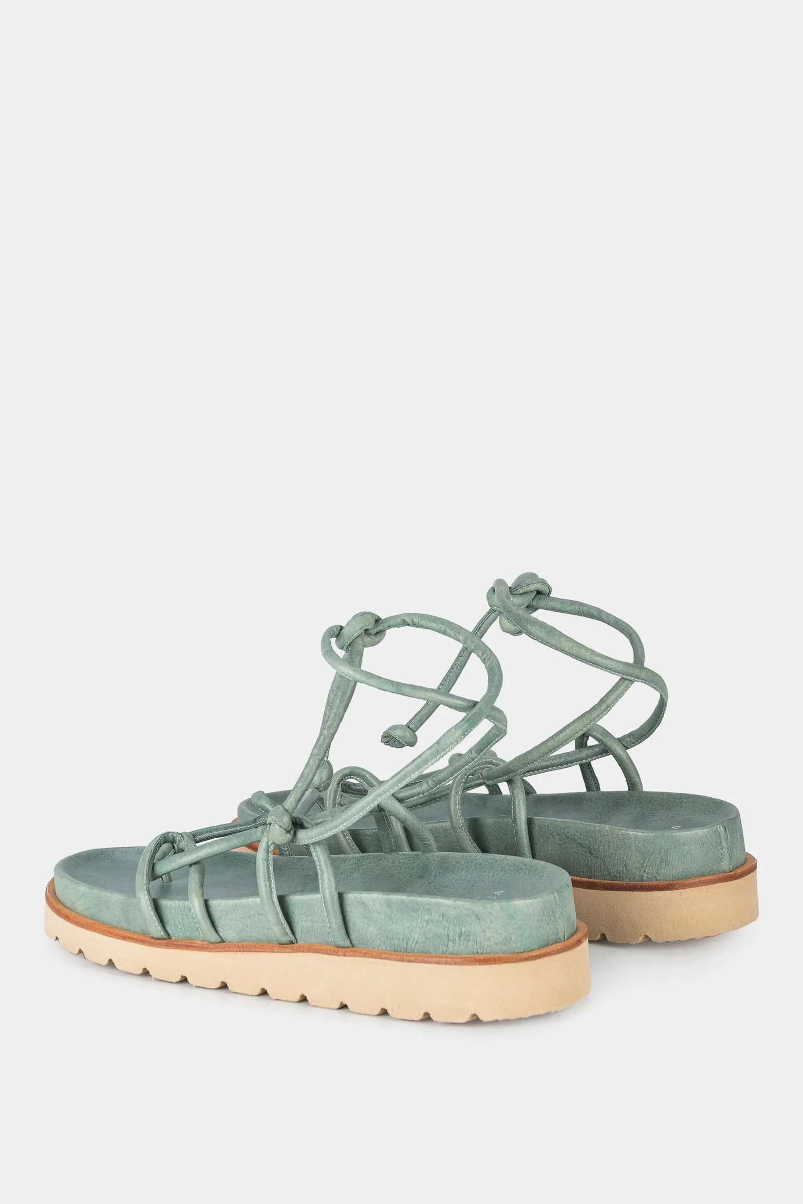 Women’s Izaro Flat Leather Sandal with Lug Sole - Image 3