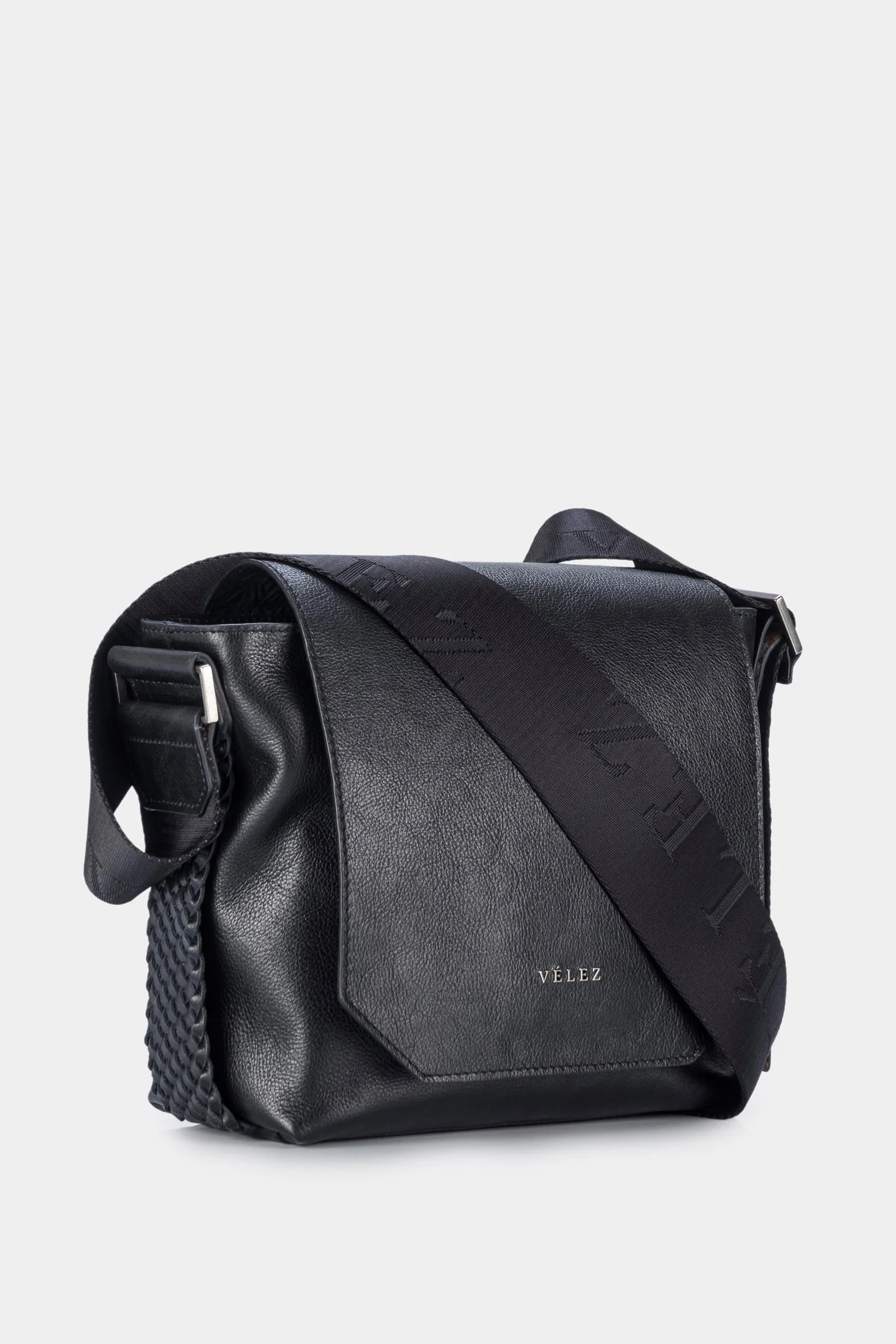 Women’s Jupiter Shoulder Handbags in Leather with Woven Detail - Image 2
