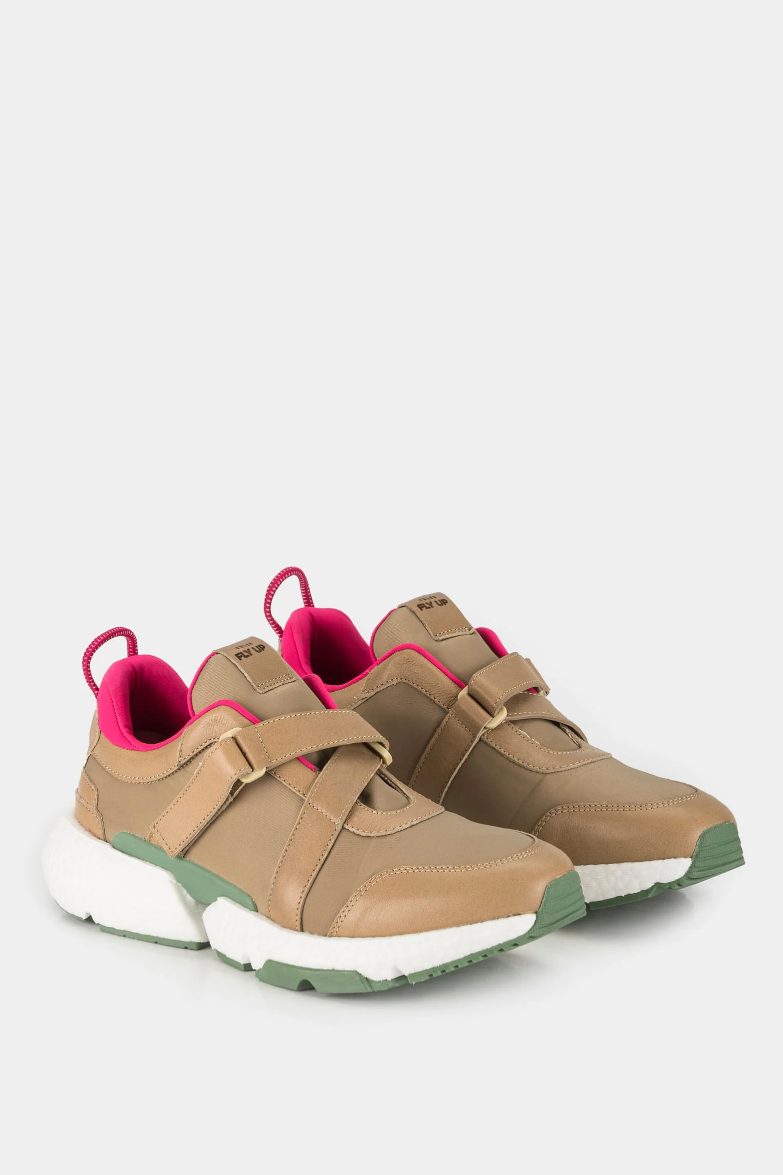 Women’s Manzano Sneakers in Leather and Textile with Hook-and-Loop Fastener - Image 2