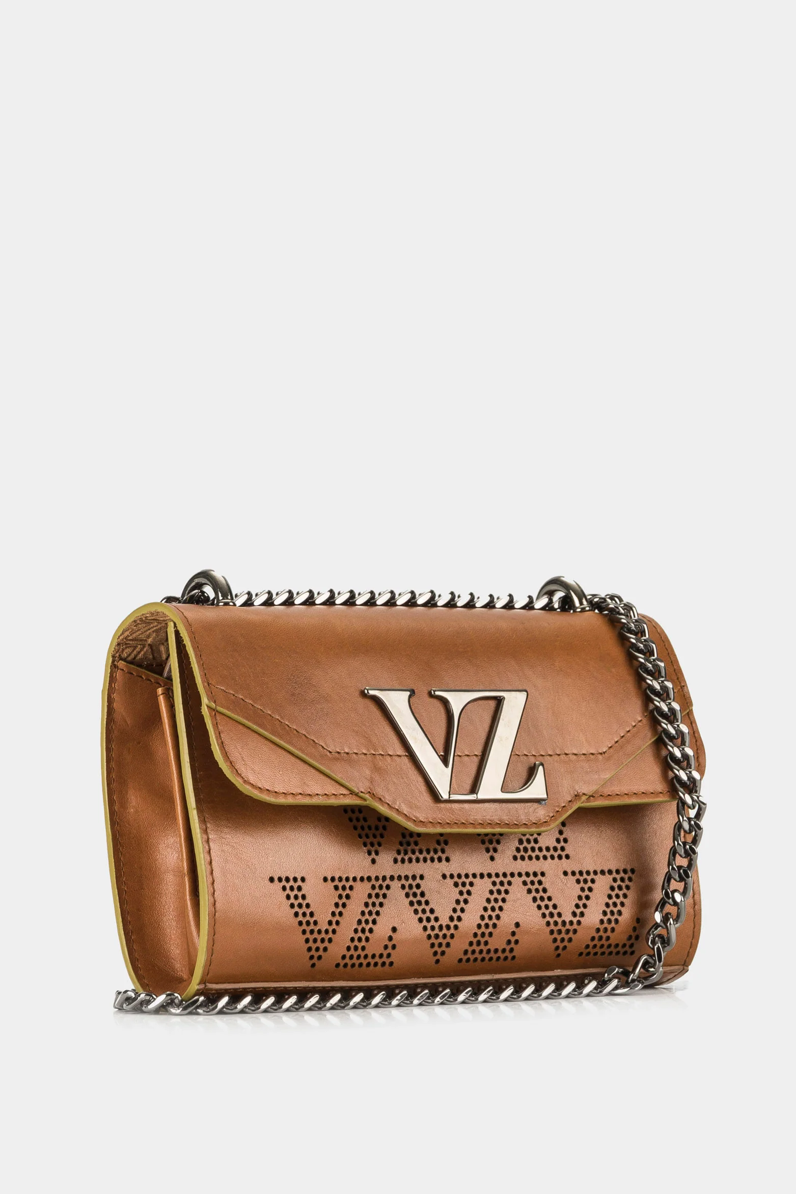 Women’s Mini Lili Shoulder Handbags in Leather with VZ Appliqué and Monogram - Image 2
