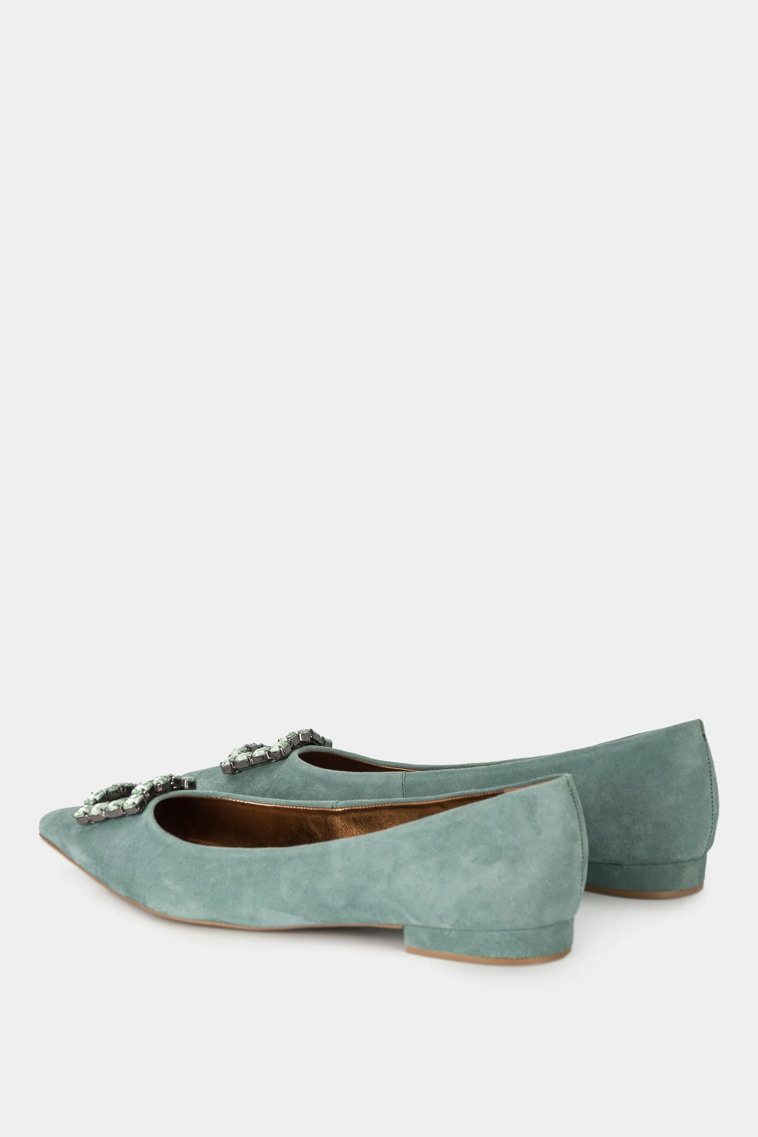 Women’s Monsanto Suede Ballet Flat with Beaded Appliqué - Image 3
