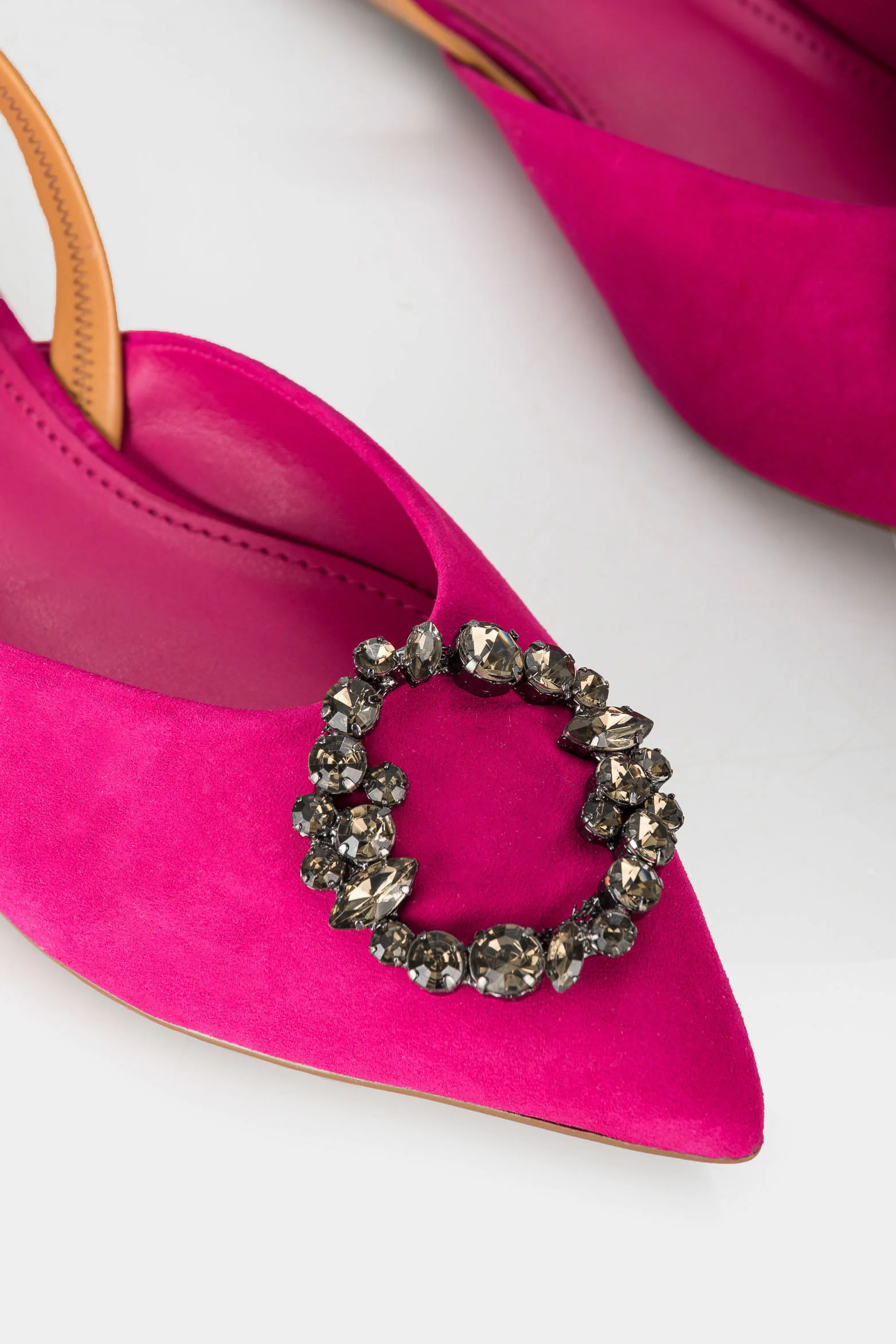 Women’s Nazaré Suede Ballet Flat with Beaded Appliqué - Image 4