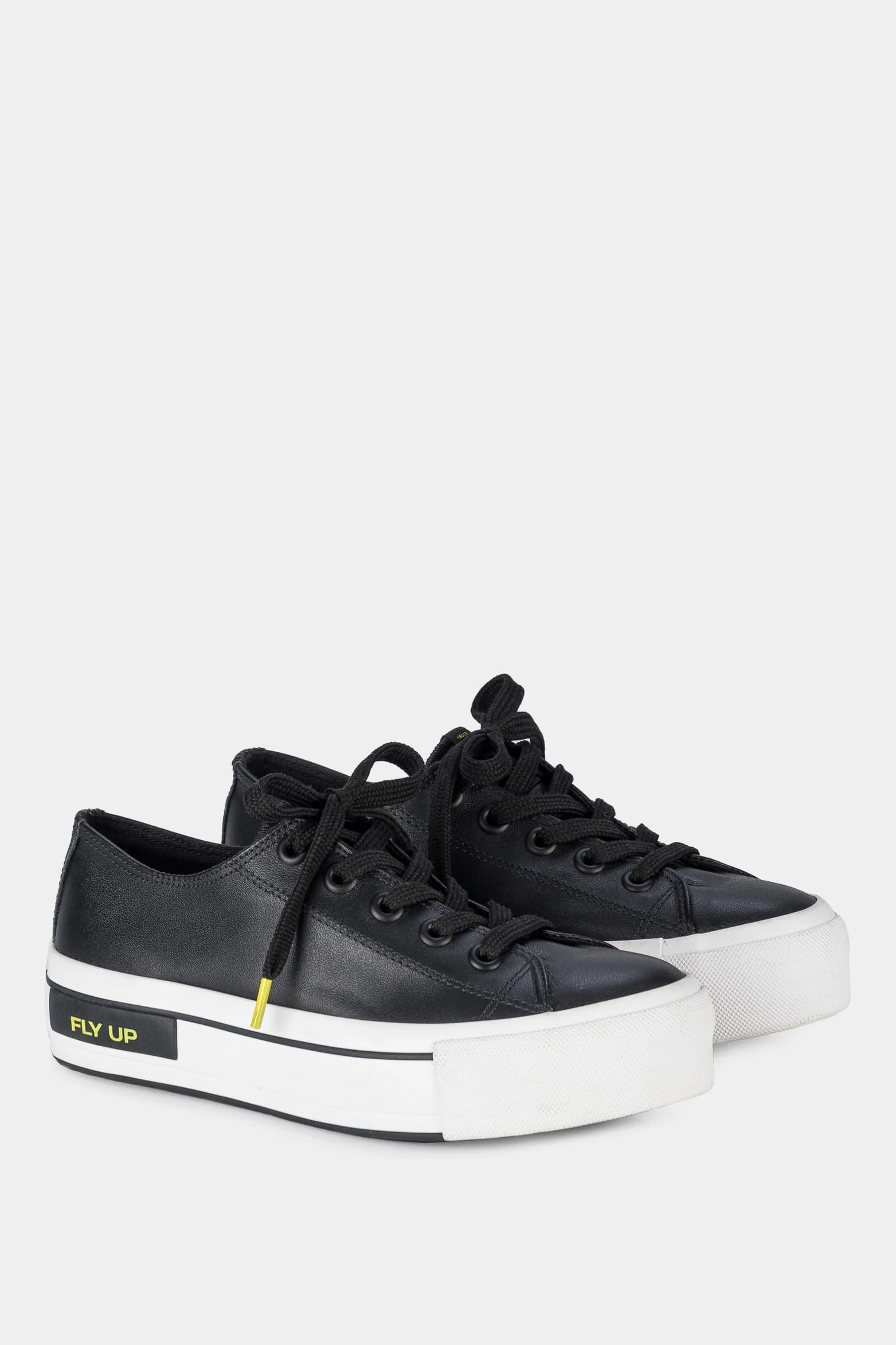 Women’s Nepal Sneakers in Black Leather - Image 2