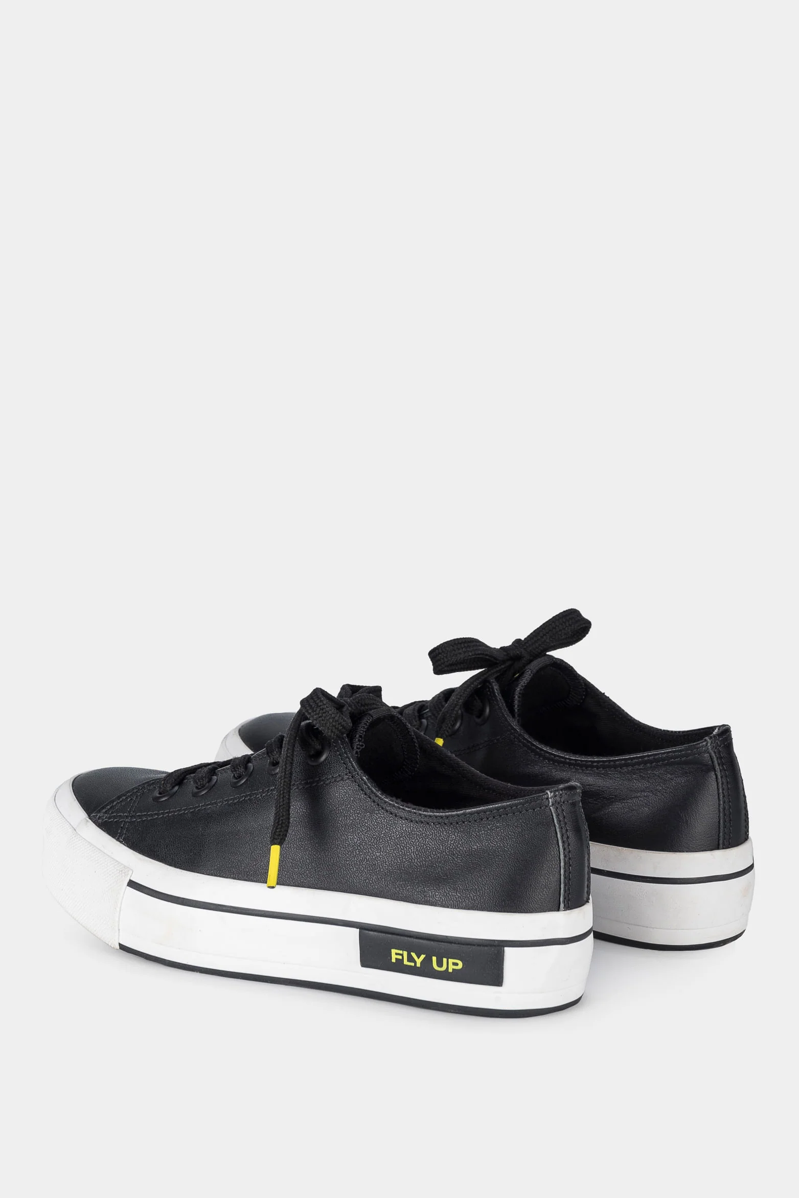 Women’s Nepal Sneakers in Black Leather - Image 3