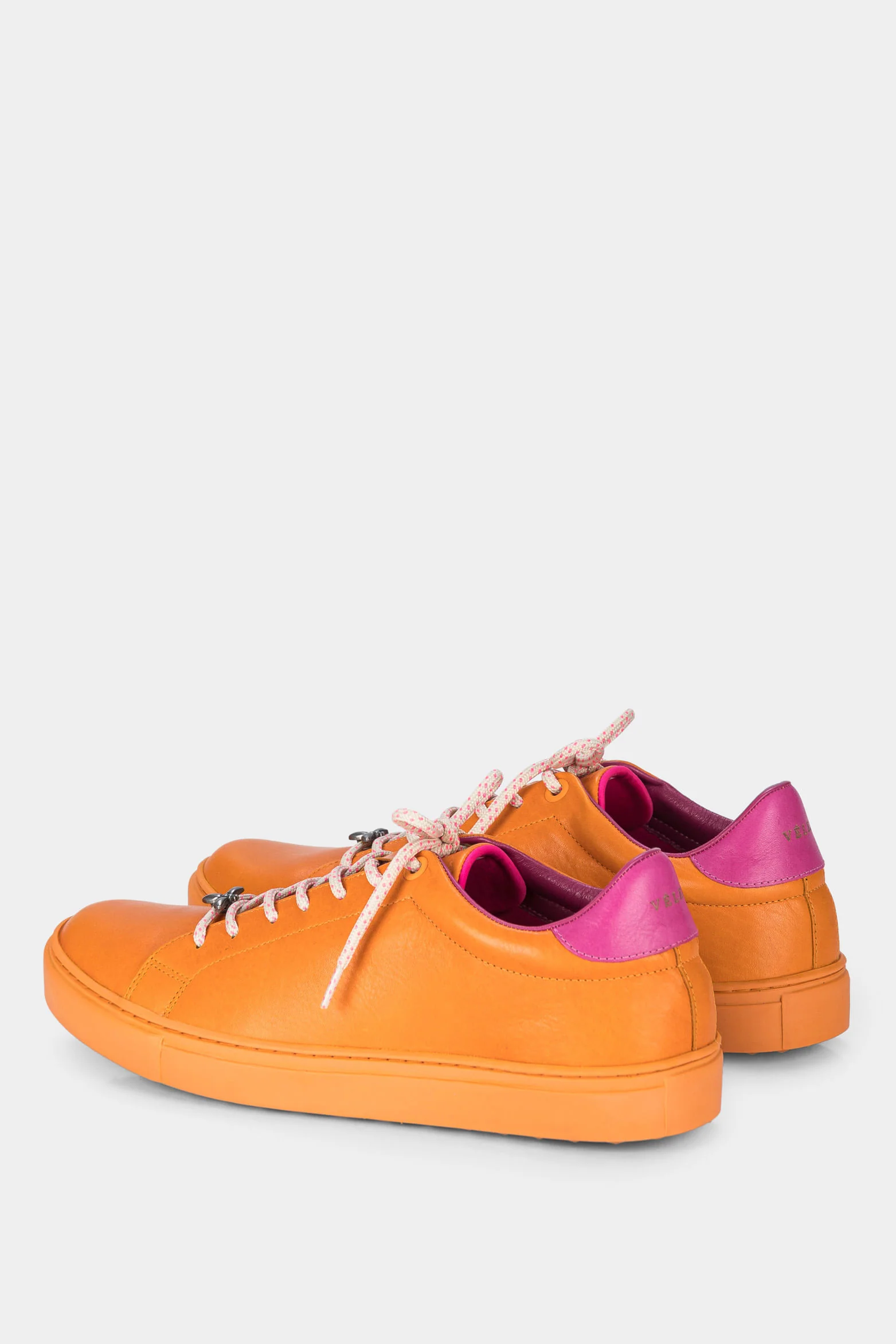 Women’s Oda Sneakers in Smooth Yellow Leather with Metallic Bee Embellishment - Image 3