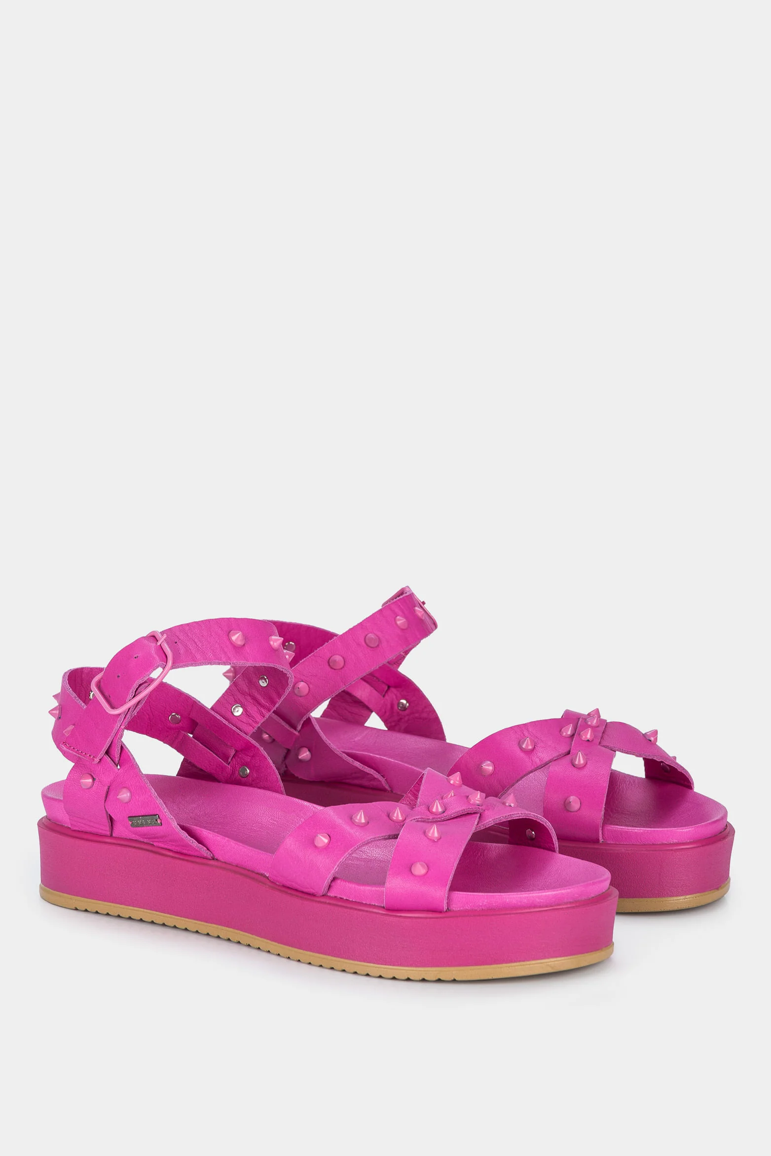 Women’s Palau Platform Leather Sandals with Metal Studs - Image 2